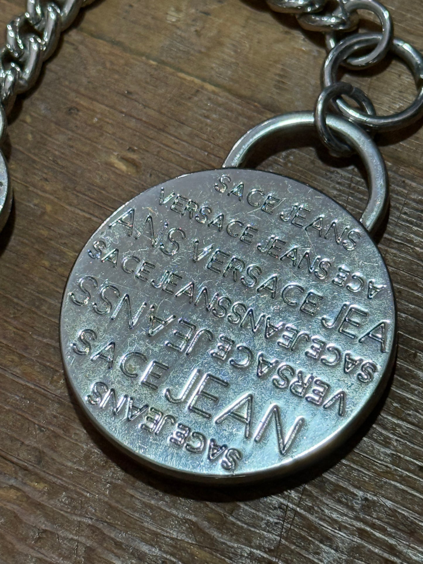 Vintage Versace Jeans VJ Logo Keychain