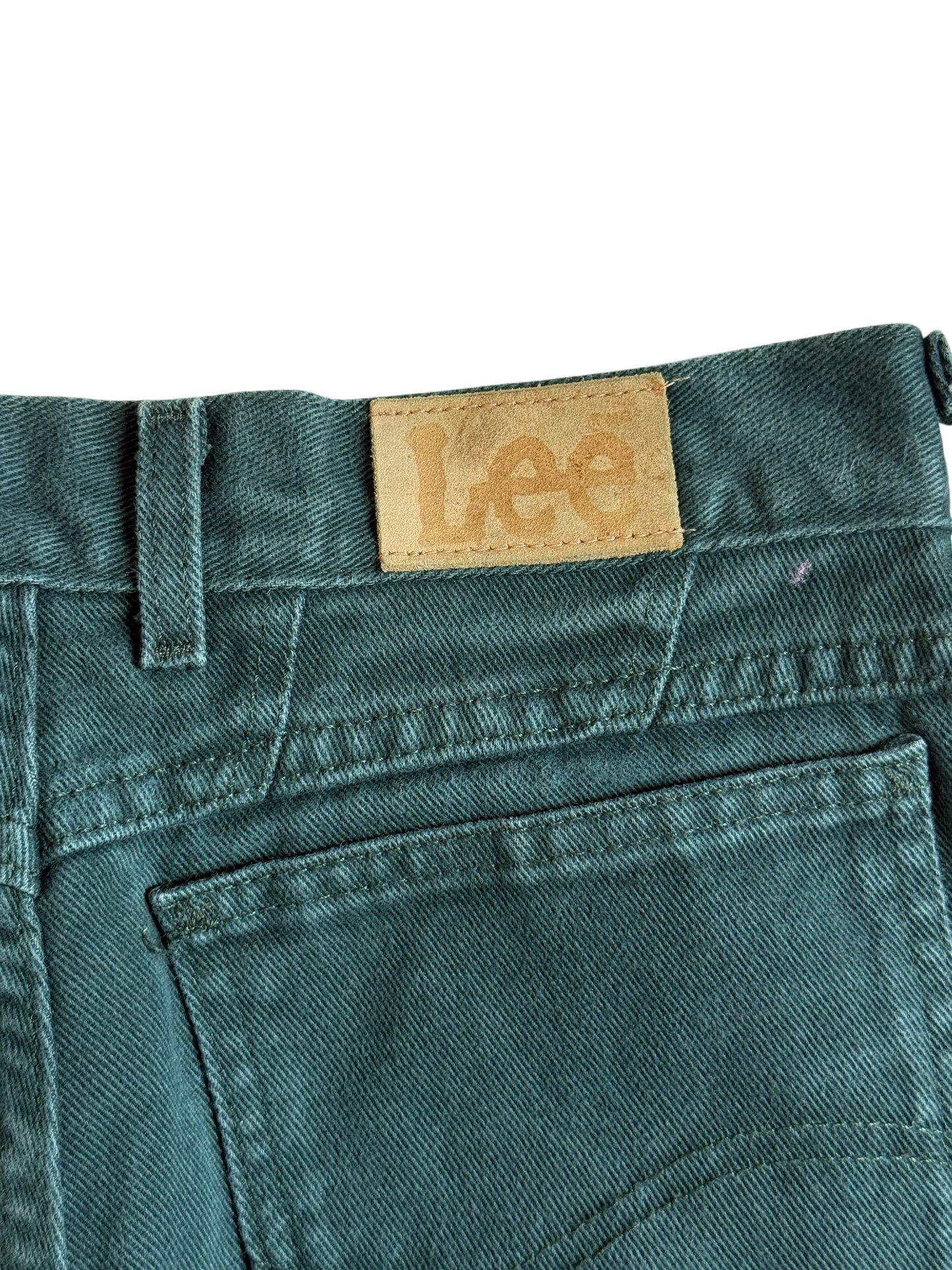 Vintage 1990s Lee High Waist Green Denim Jeans USA