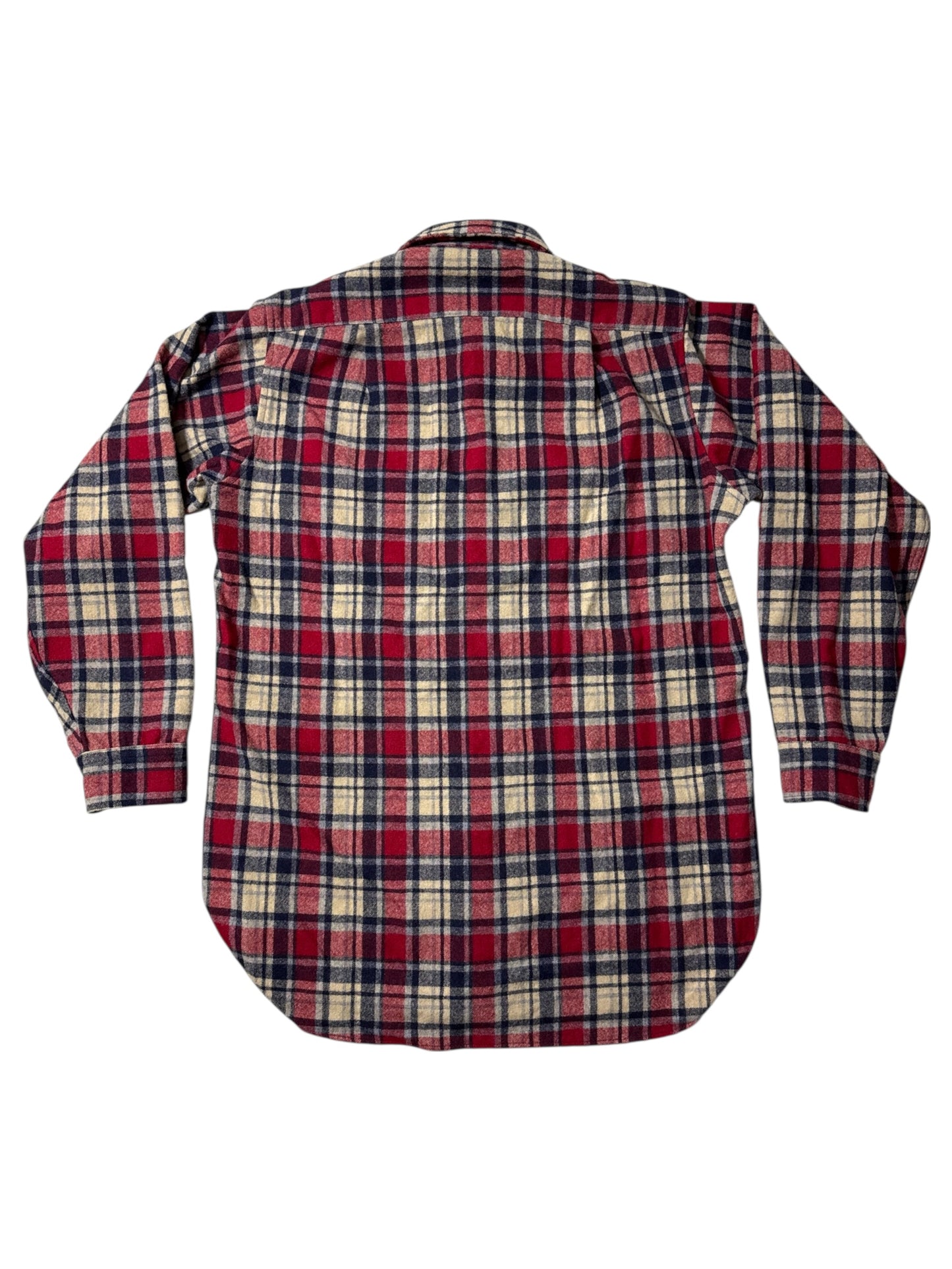 Vintage 1980s Pendleton Plaid Wool Flannel Shirt USA Made