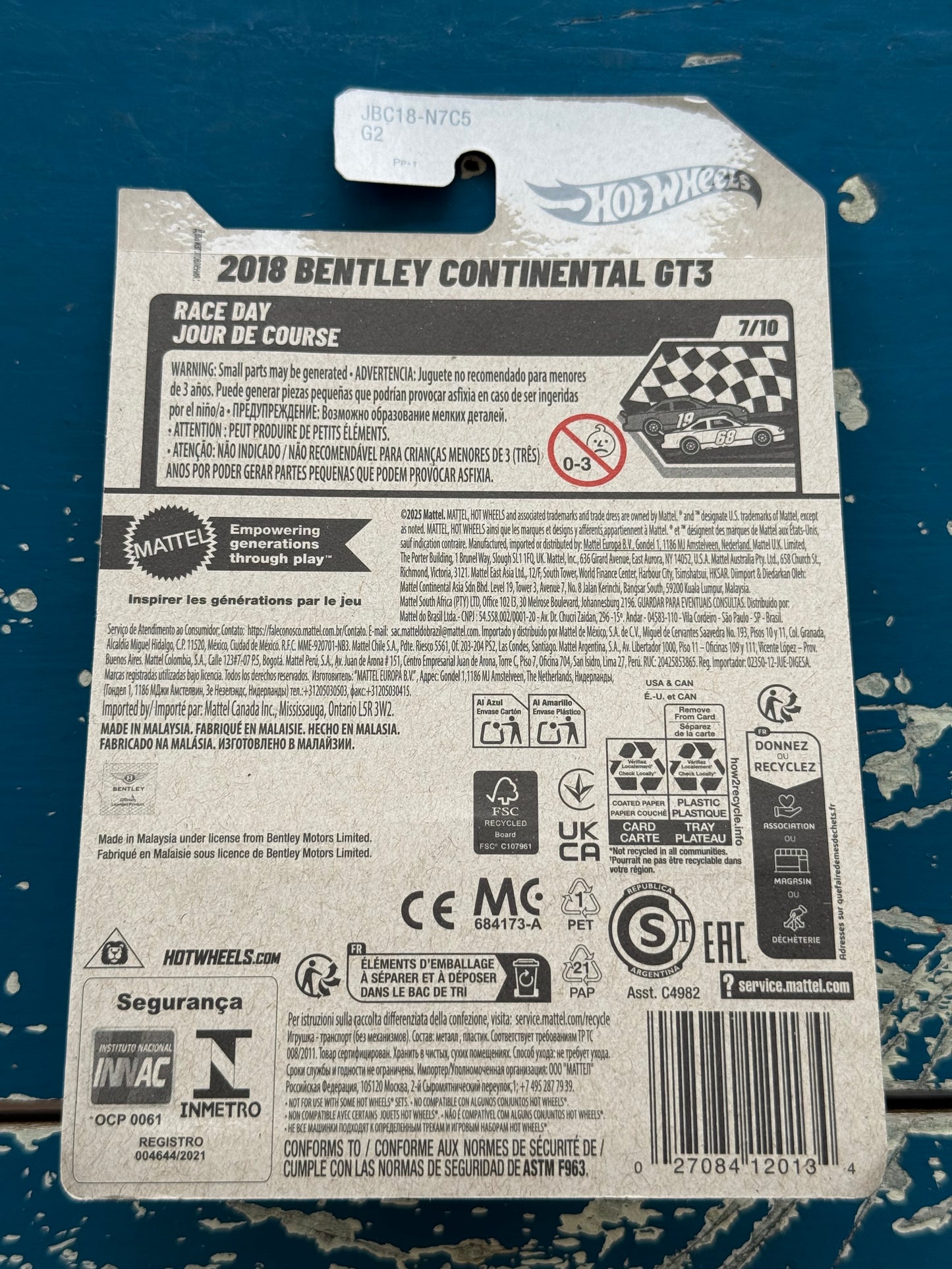 Hot Wheels 2018 Bentley Continental GT3