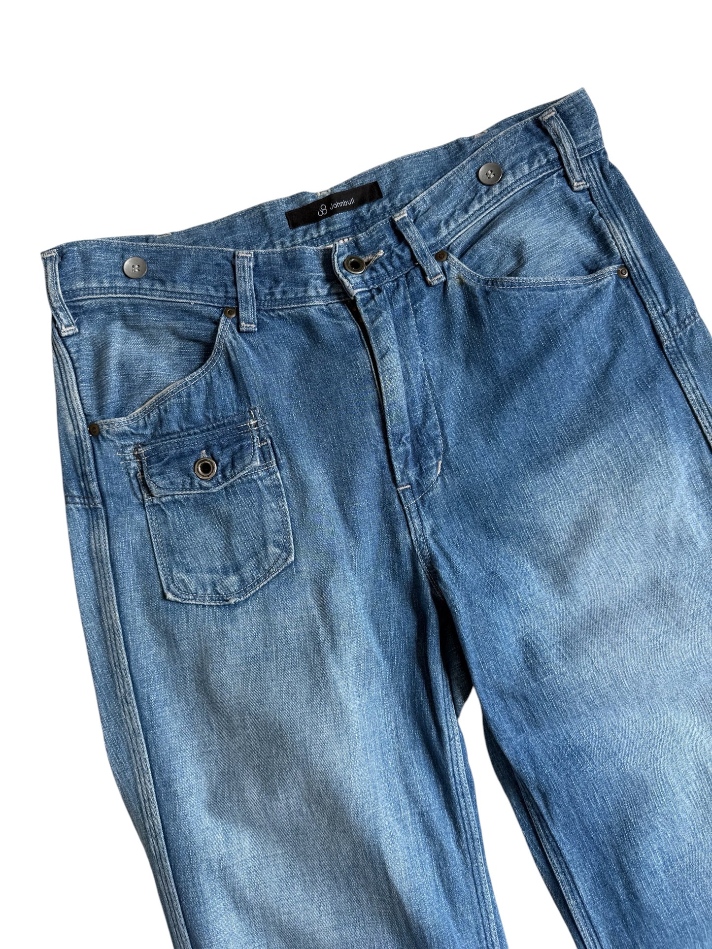Johnbull Japan Light Wash Utility Denim Pants Workwear Carpenter Jeans