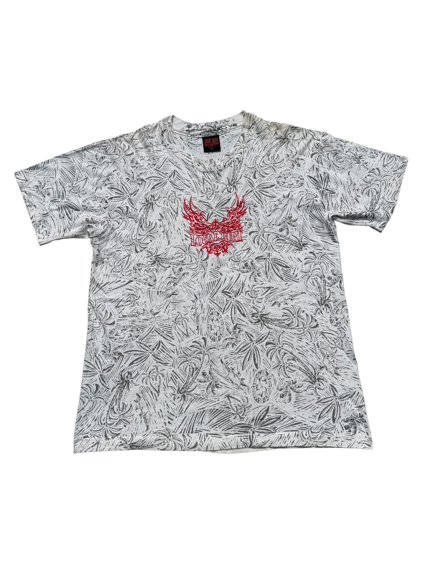 Vintage 1990s Local Beat Tribal Graphic All Over Print Tshirt