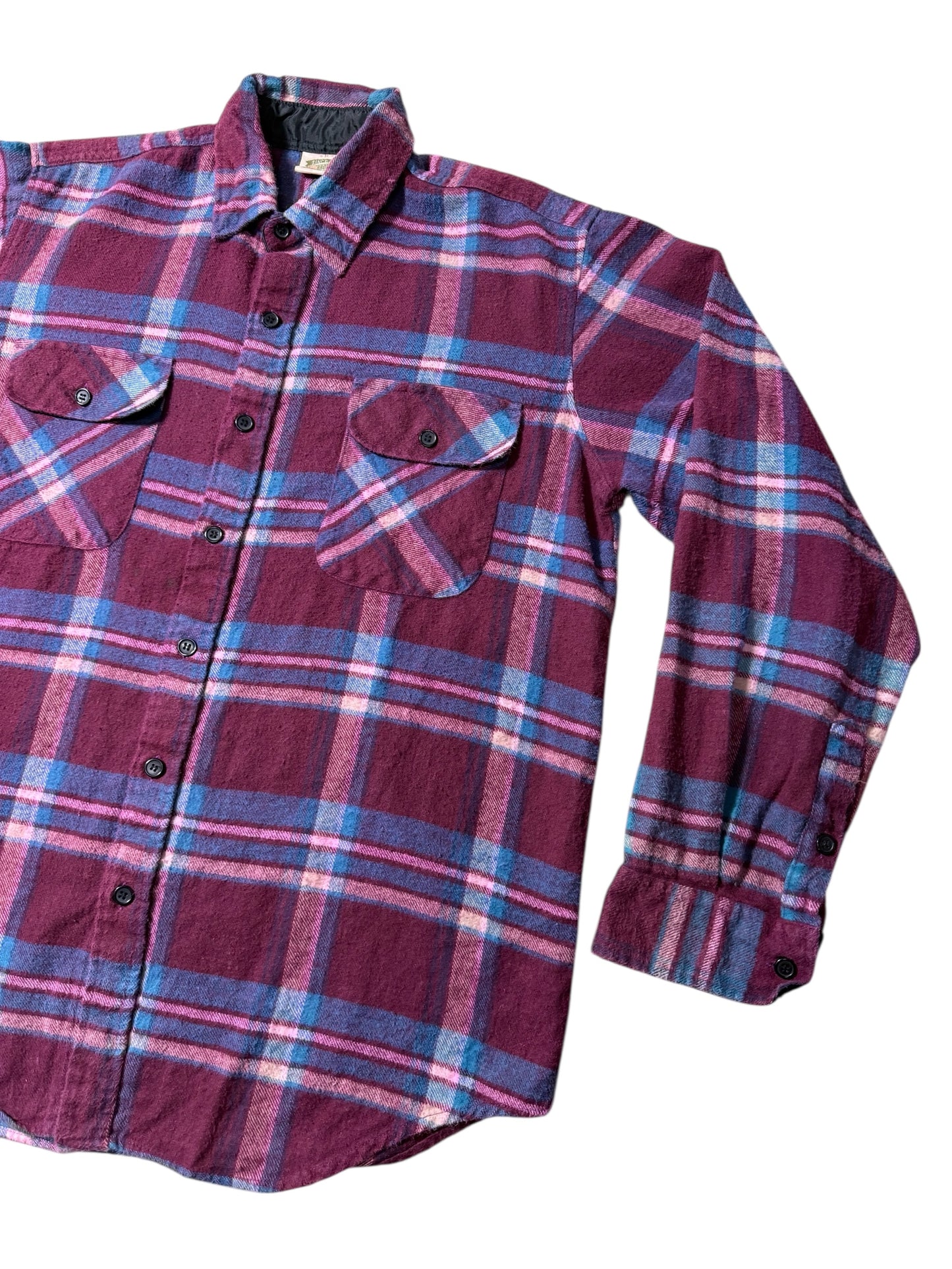 Vintage 1990s Five Brother Plaid Flannel Shirt Heavyweight Workwear