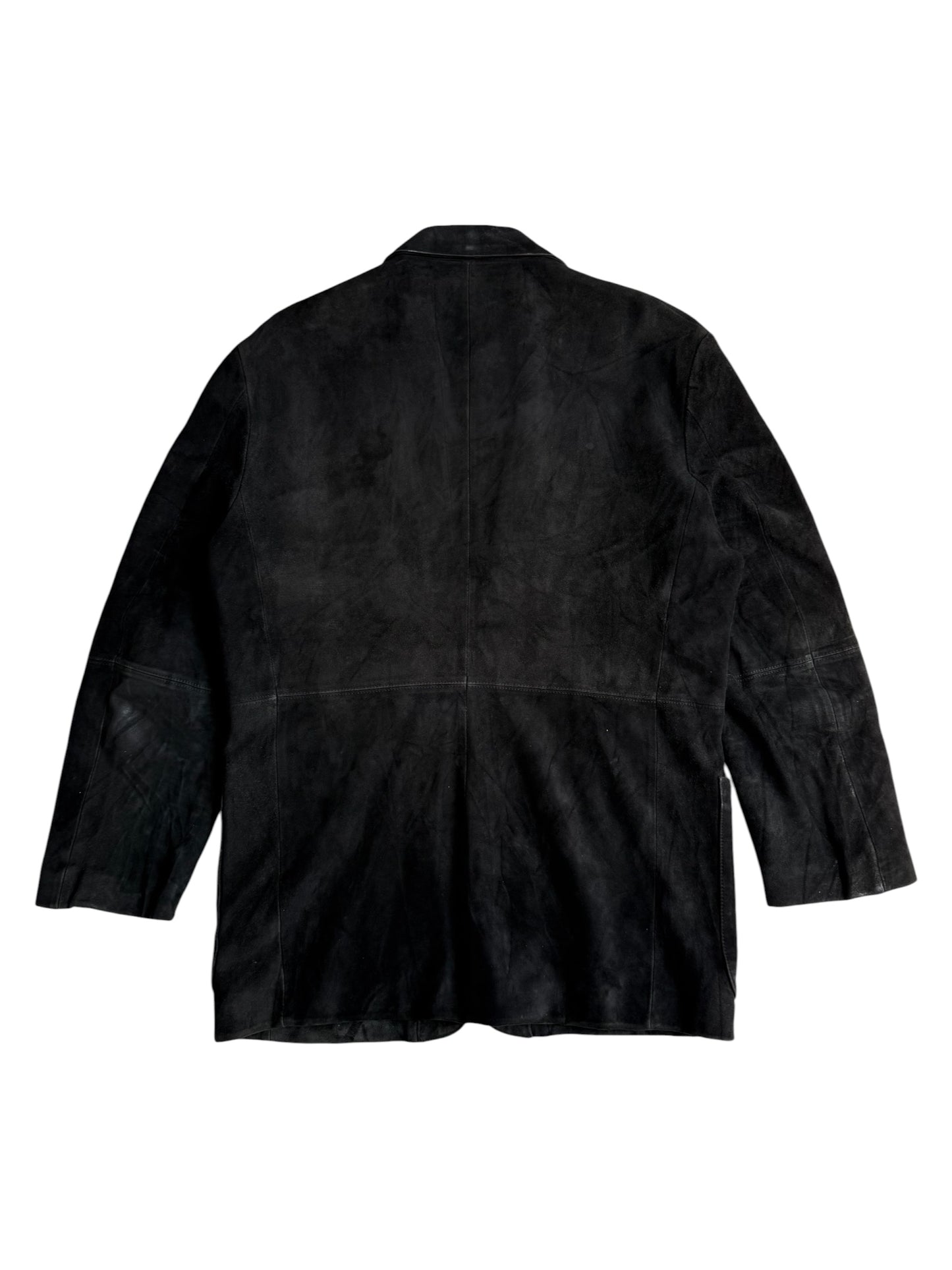 Vintage J. Morgan Black Suede Leather Blazer Jacket