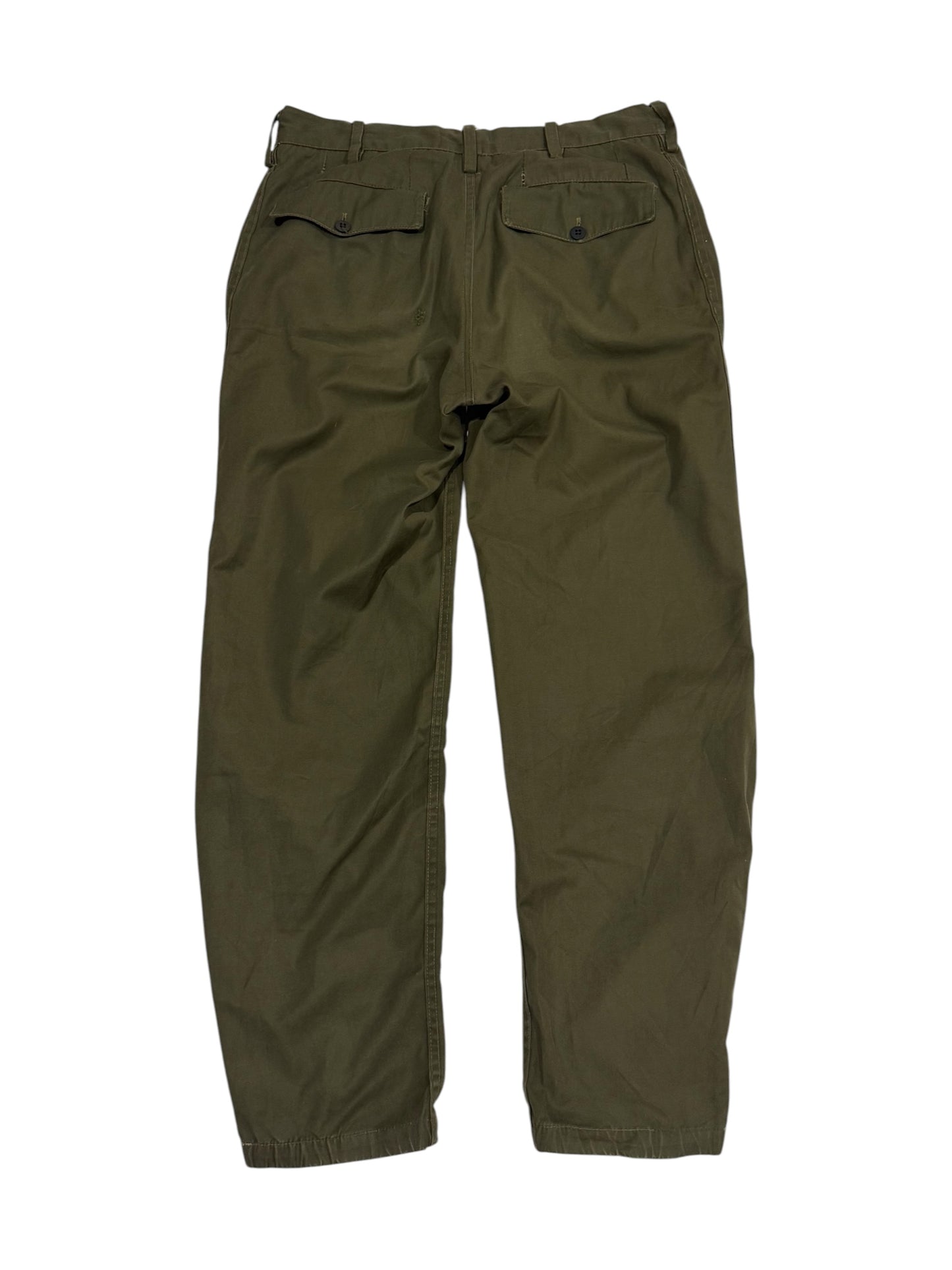 Vintage 1984 Italian Military Zip Leg Field Trousers OG