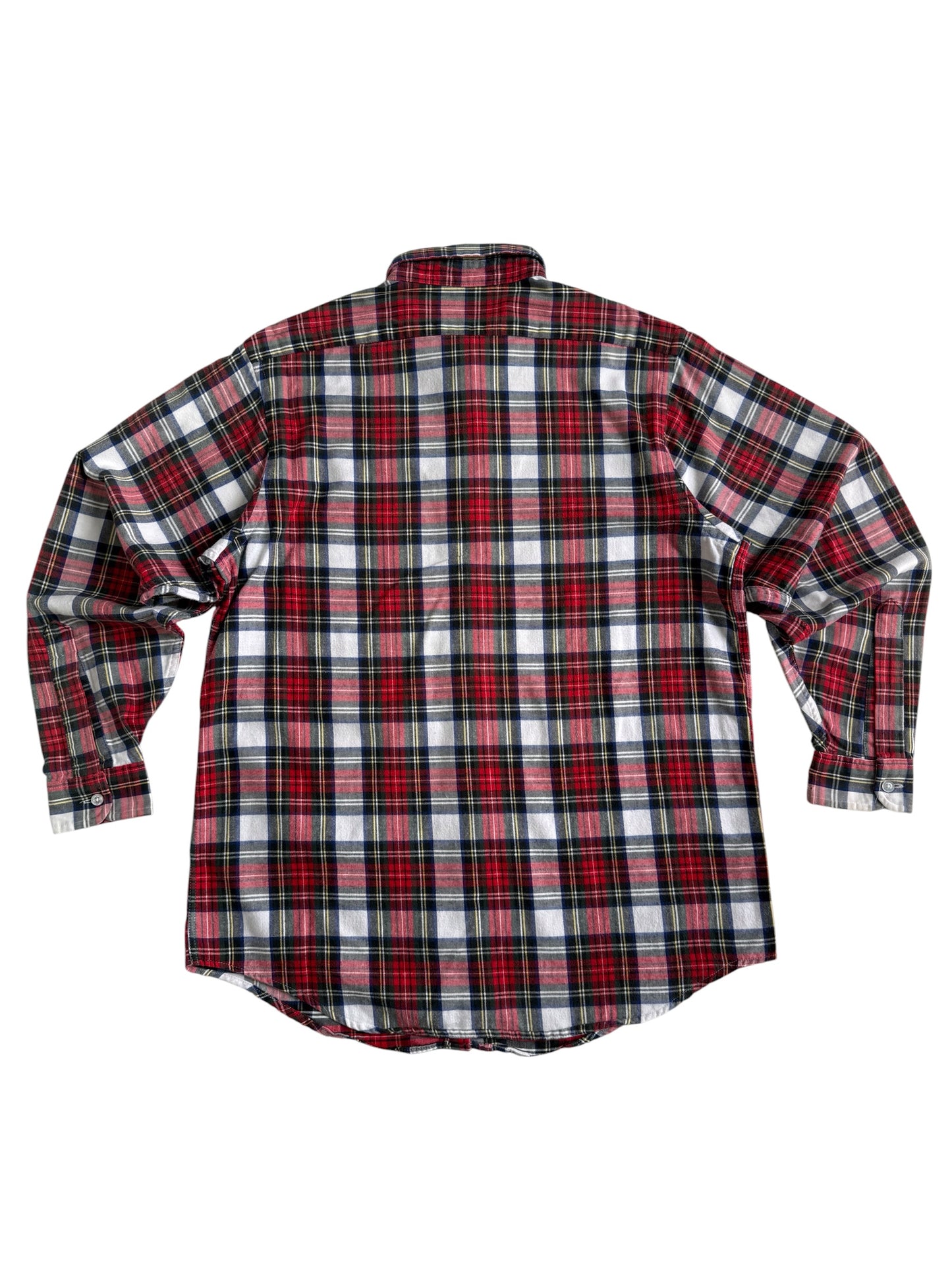 Vintage LL Bean Made in USA Plaid Button Down Flannel Shirt
