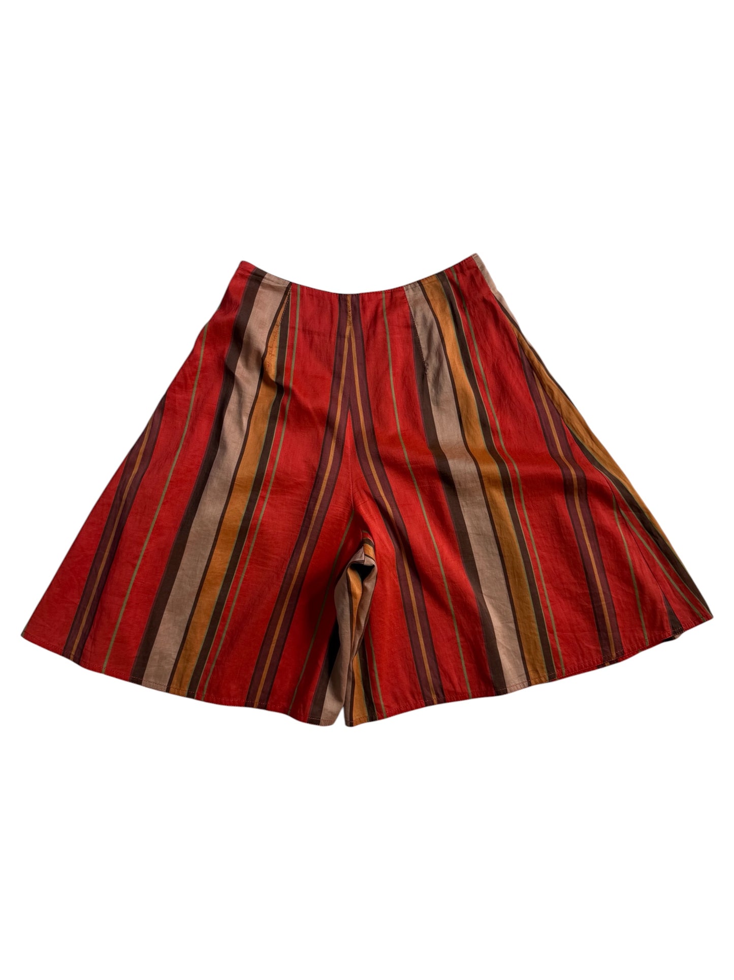Vintage 1980s-90s MANI by Giorgio Armani Striped Pattern Poplin Shorts