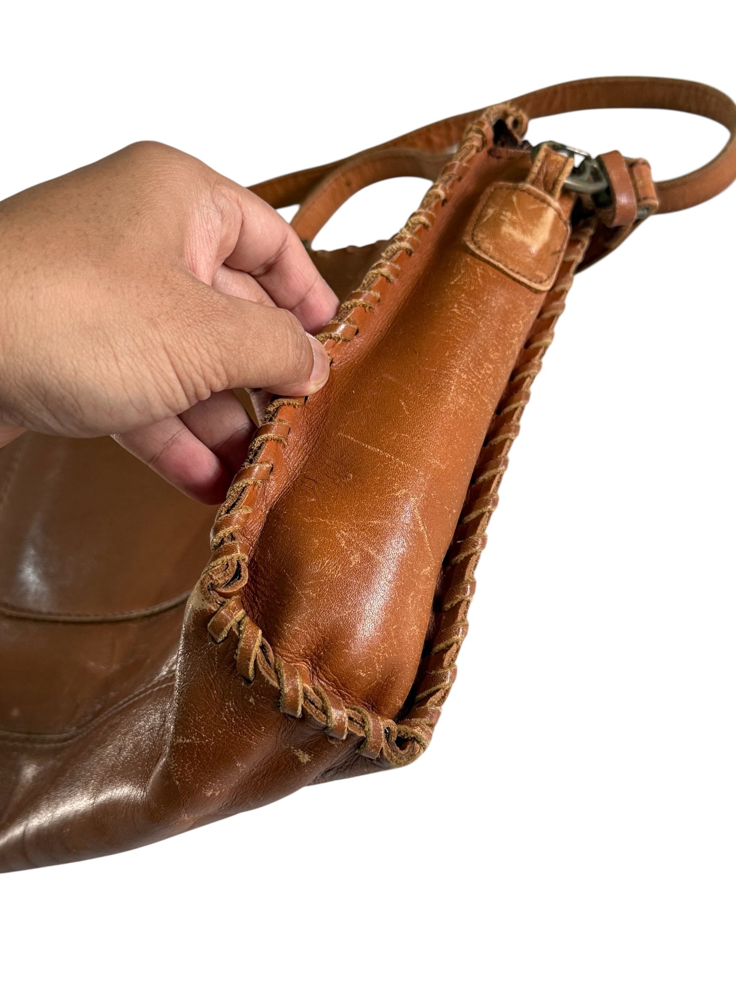 Vintage Handmade Bohemian Woven Leather Shoulder Bag