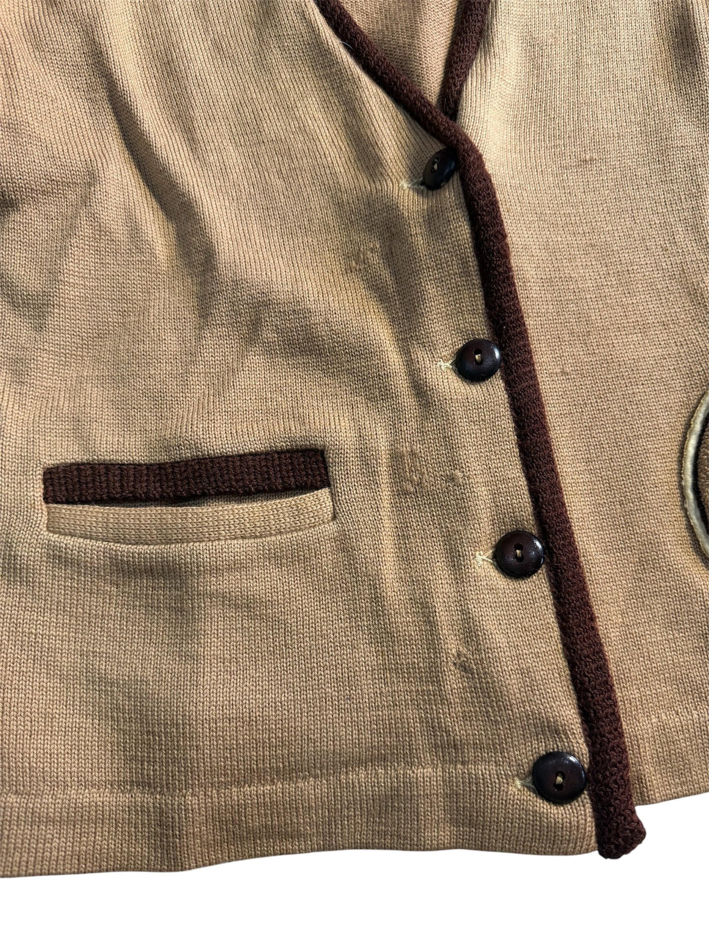 Vintage 1972 Aztlan Varsity Knit Cardigan