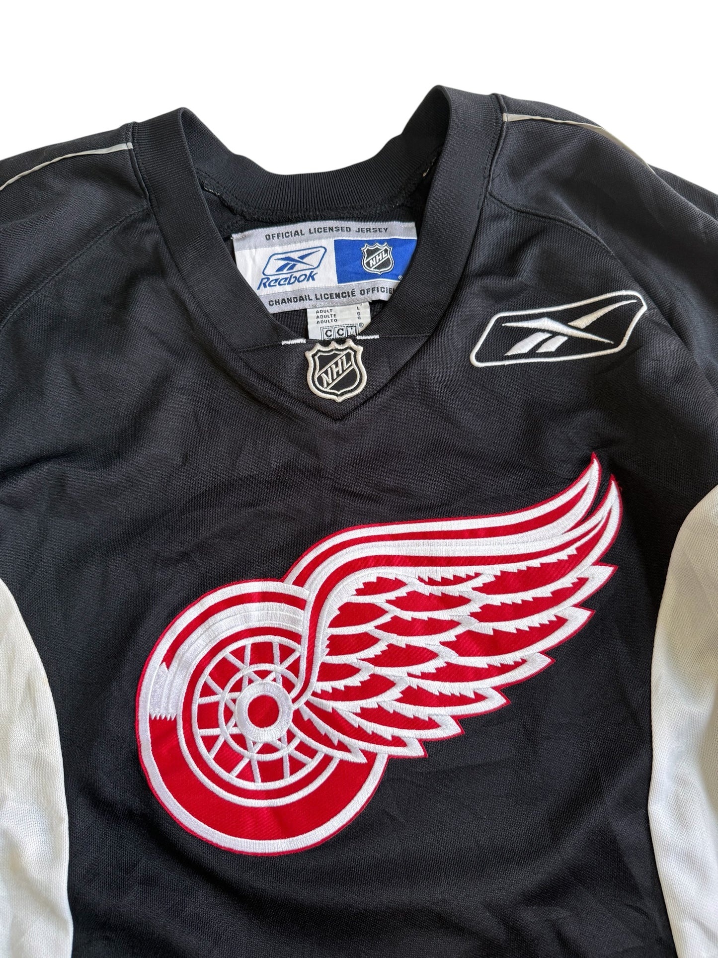 Reebok Black Detroit Red Wings NHL Jersey