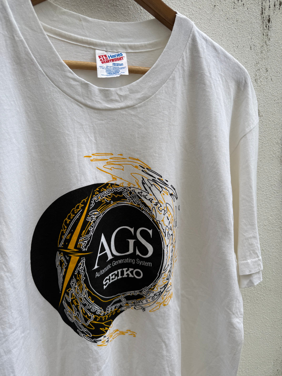 Vintage Seiko AGS Automatic Generating System Watch Promo Tshirt