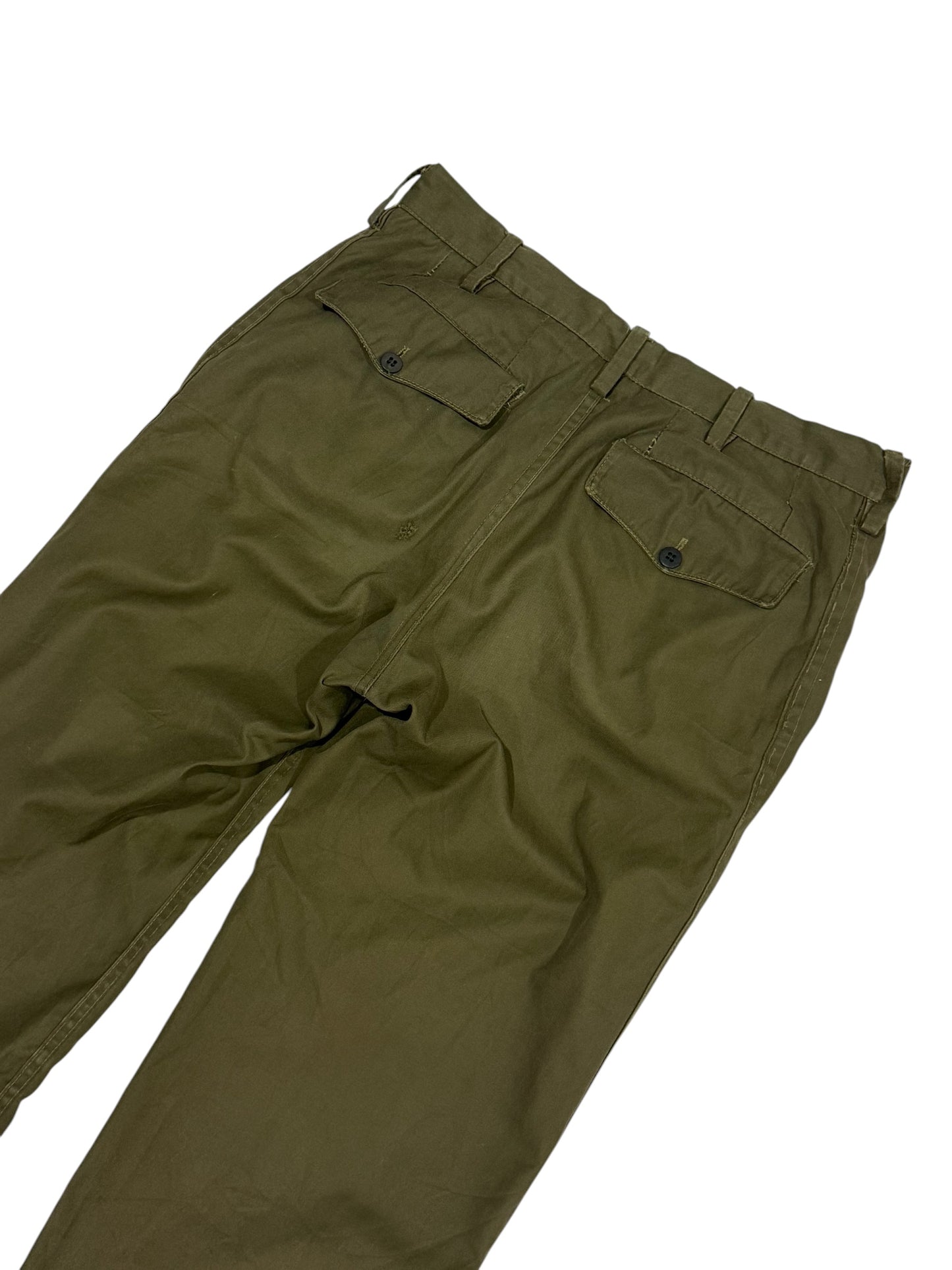 Vintage 1984 Italian Military Zip Leg Field Trousers OG