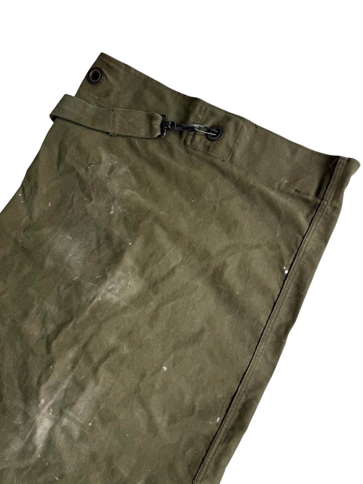 Vintage 50s-60s Us Army Olive Drab Canvas Top-Load Duffle Bag