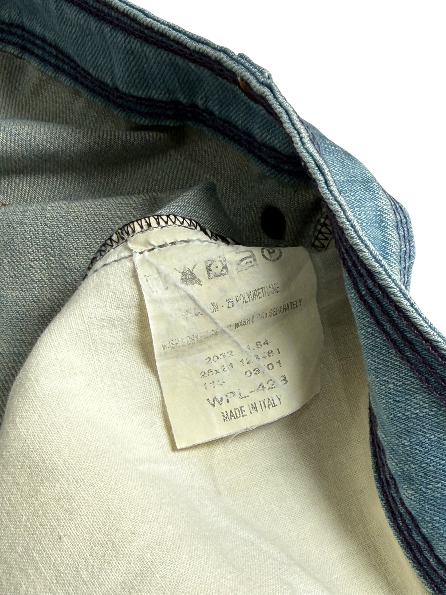 Vintage Y2K Levis RED Denim Skirt Made In Italy