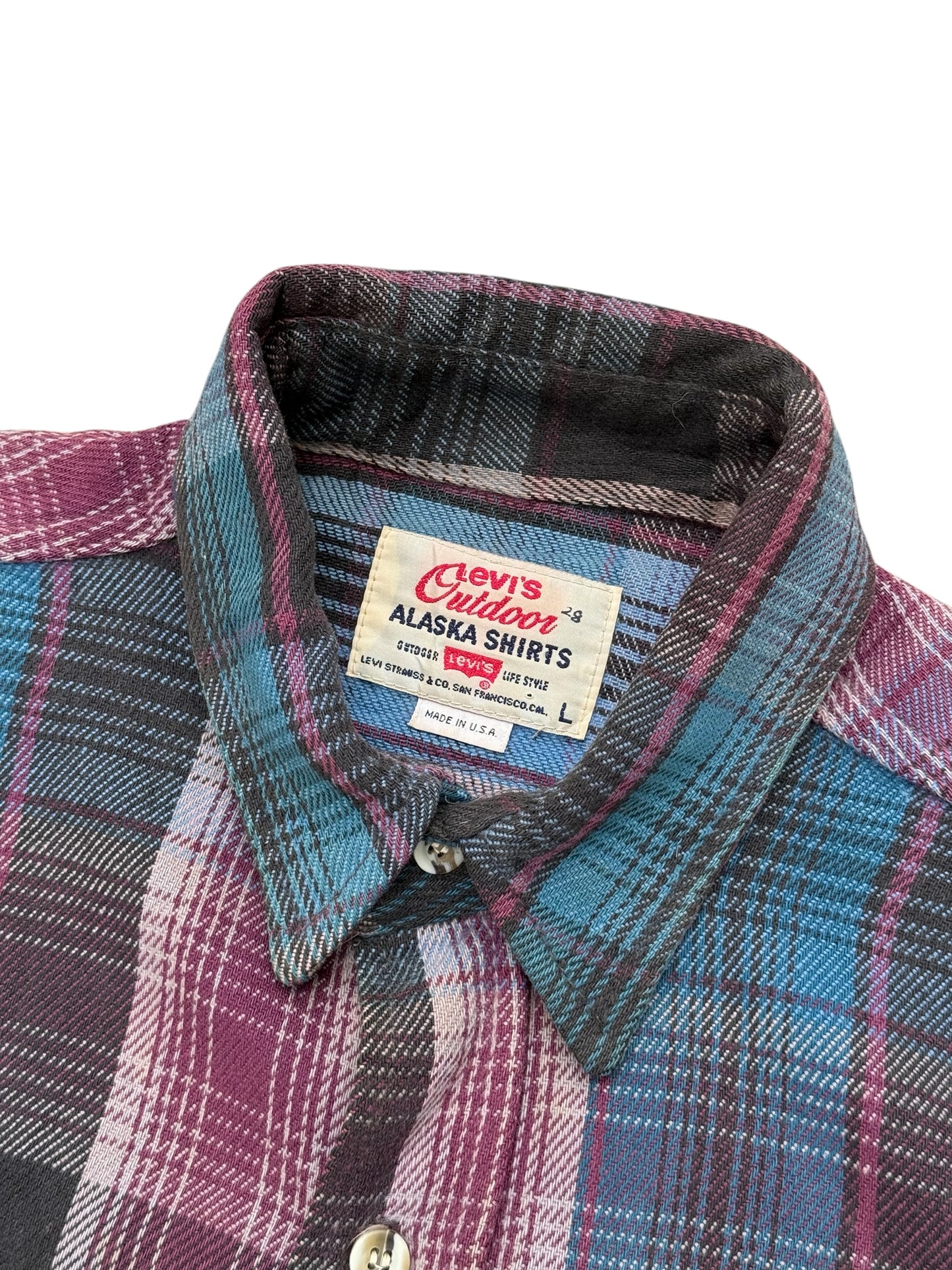 Vintage Levis Outdoor Alaska Flannel Shirt Made in USA