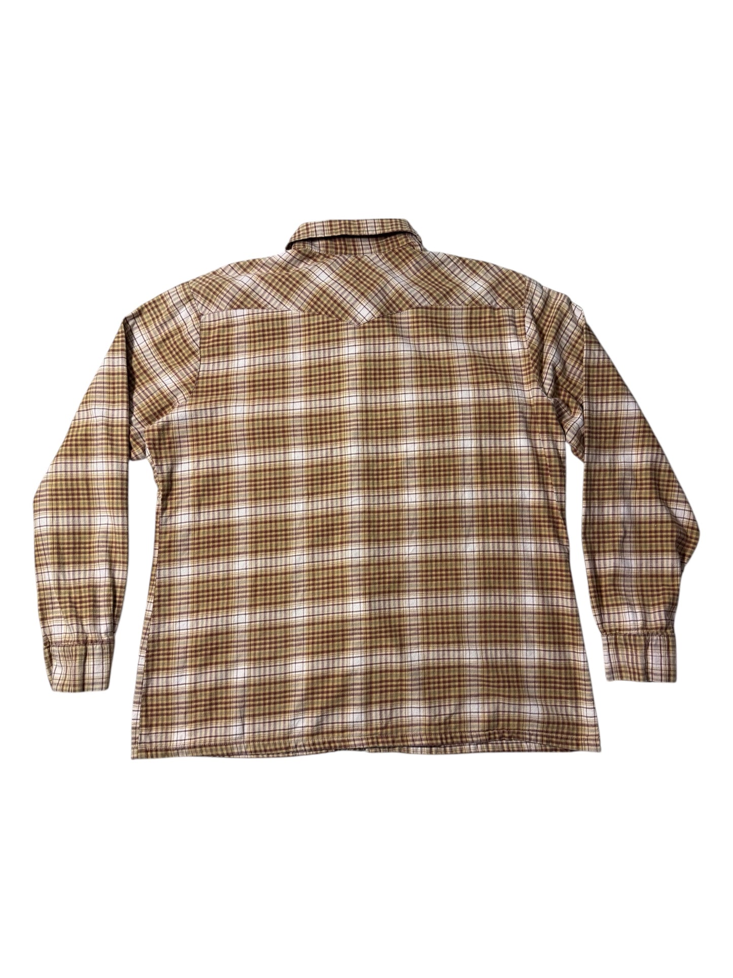 Vintage 1990s Raw Hide Western Plaid Snap Button Shirt