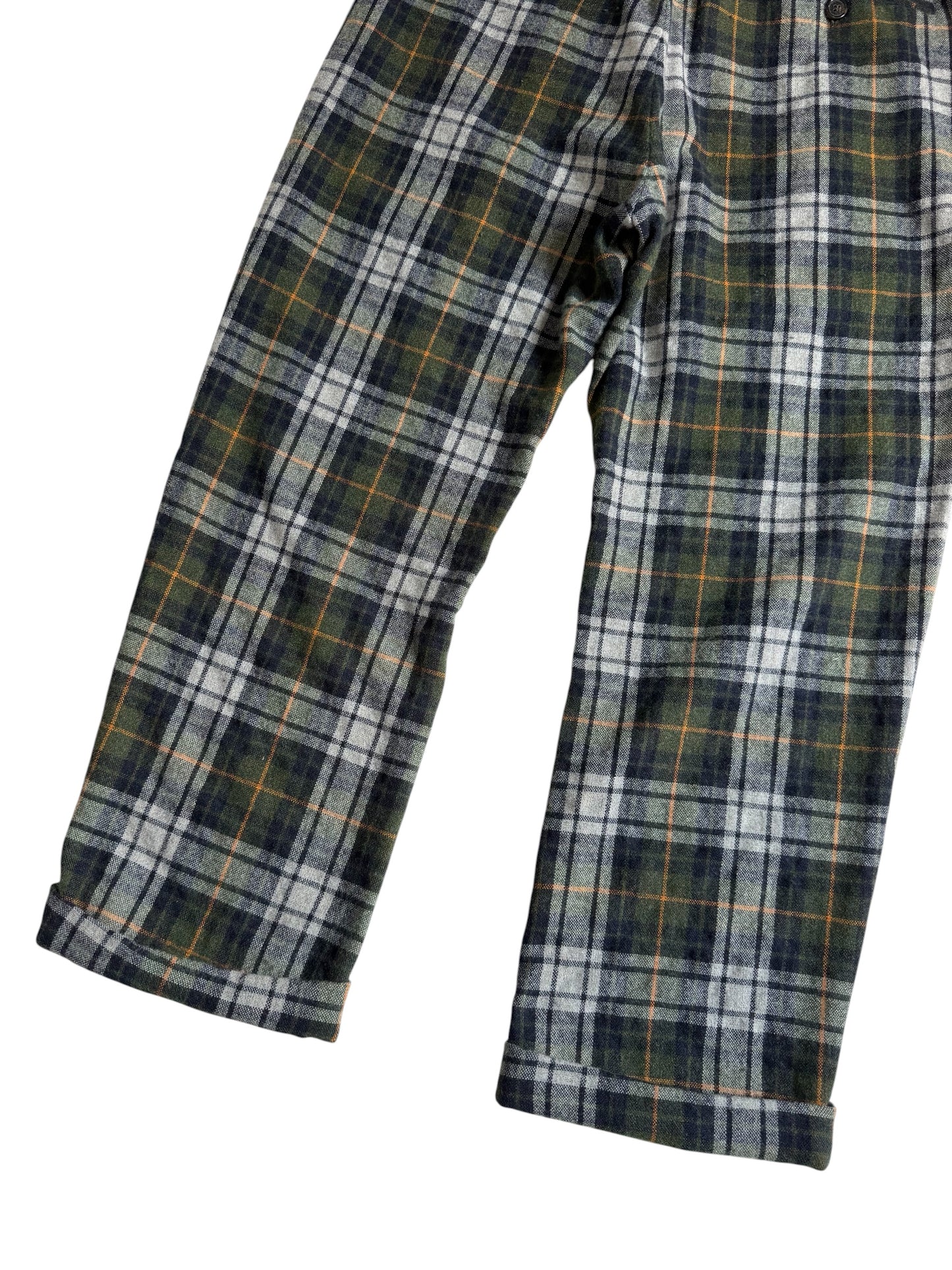 Dsquared2 Plaid Wool Blend Drawstring Trousers Made in Italy Designer Pants