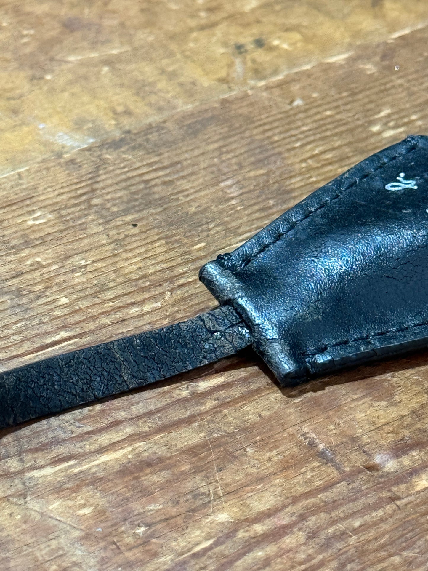 Vintage Agnes b. Leather Keychain Padlock Set