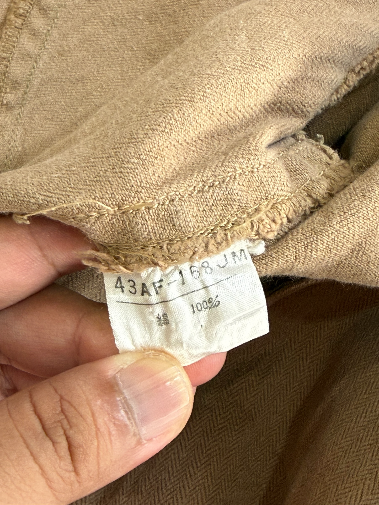 Vintage 180s-90s Lets Bandit Melrose Herringbone Motorcycle Jacket Tan Brown