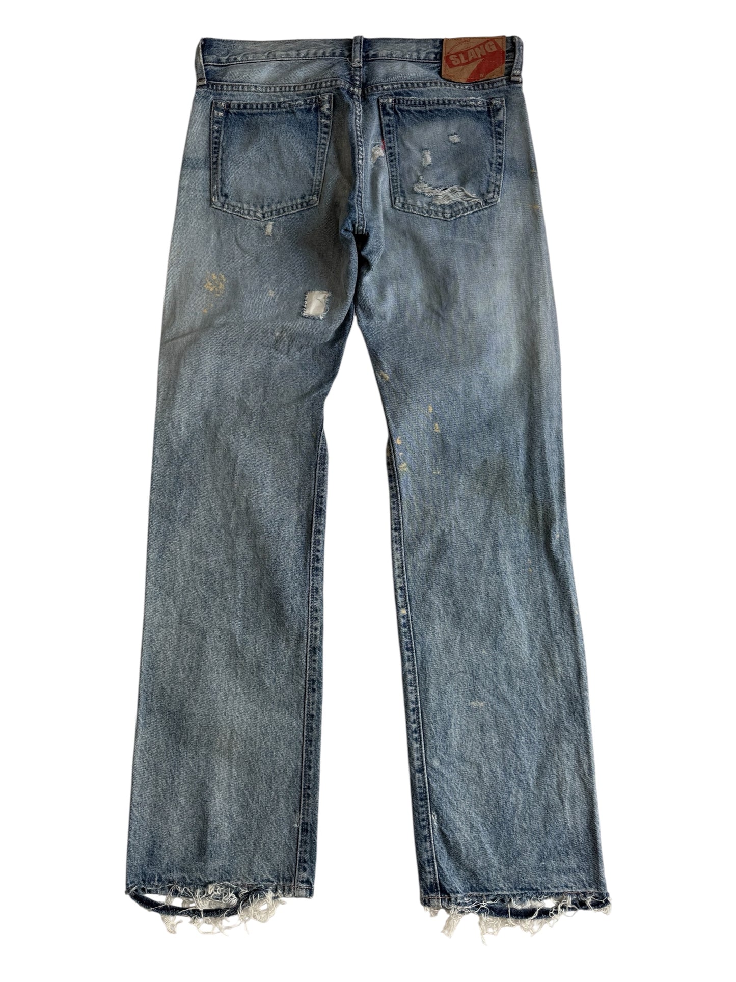 Vintage 2000s RNA SLANG Distressed Repair Denim Jeans