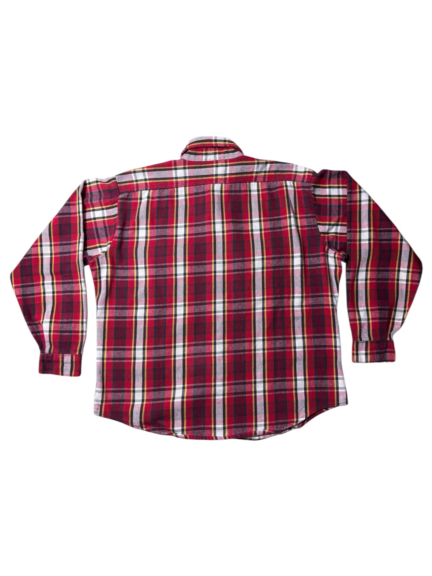 Vintage 1990s Five Brother Plaid Flannel Shirt Heavyweight Workwear