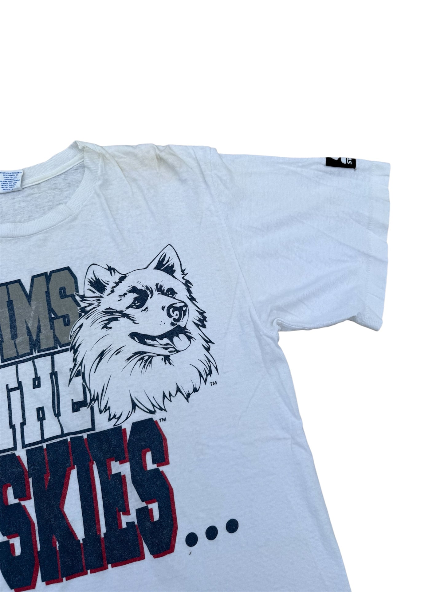 Vintage Victims of the Huskies Starter Tshirt 90s College Sports Graphic