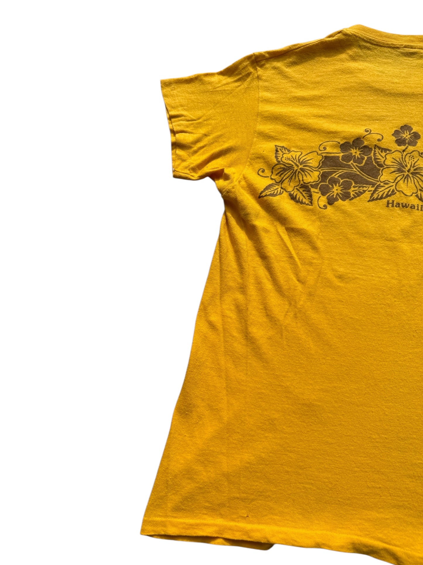 Vintage 70s Hanes Hawaii Hibiscus Tshirt Made in USA