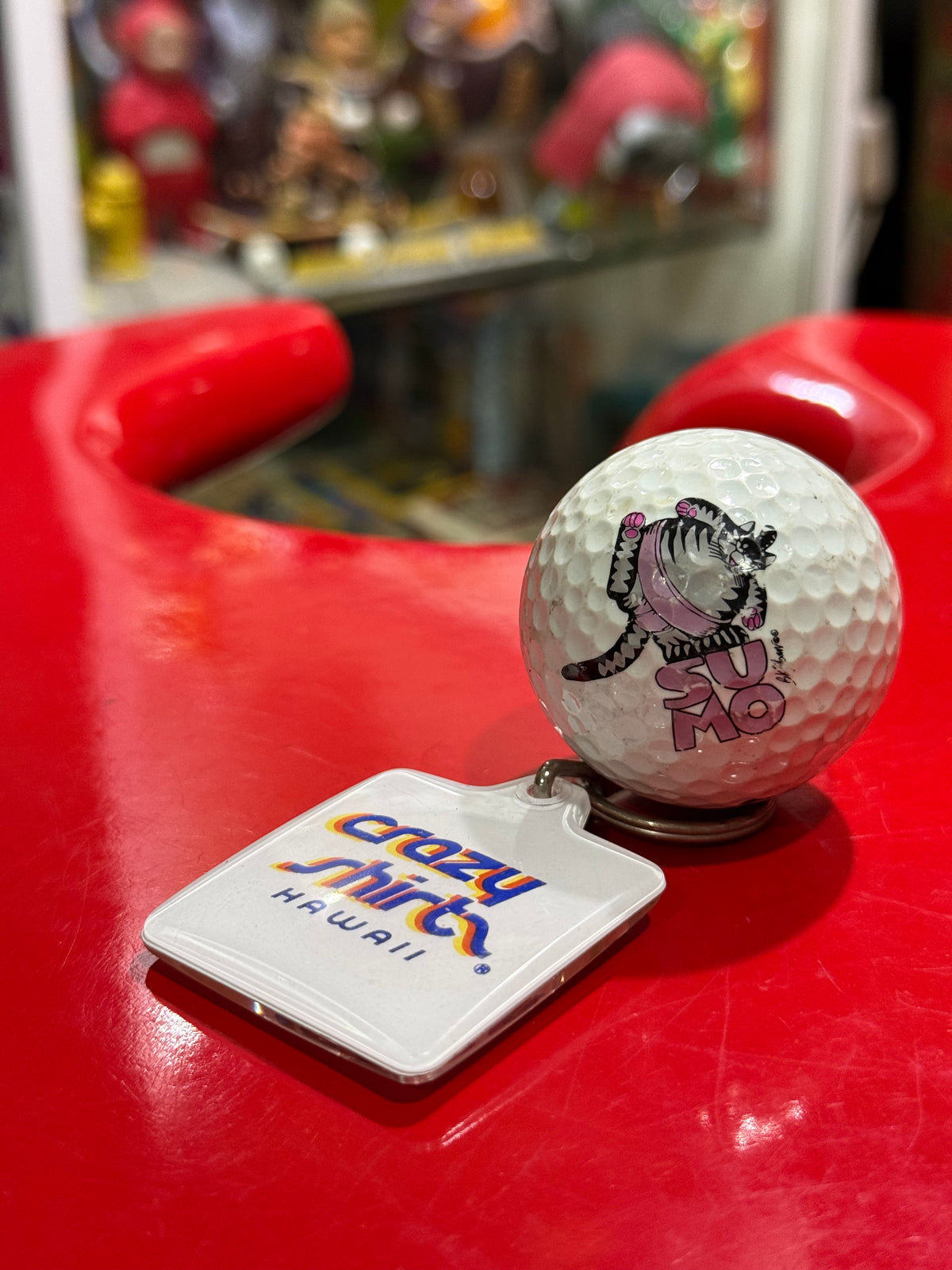 Vintage Crazy Shirts Hawaii B. Kliban Cat Golf Ball & Keychain Lot