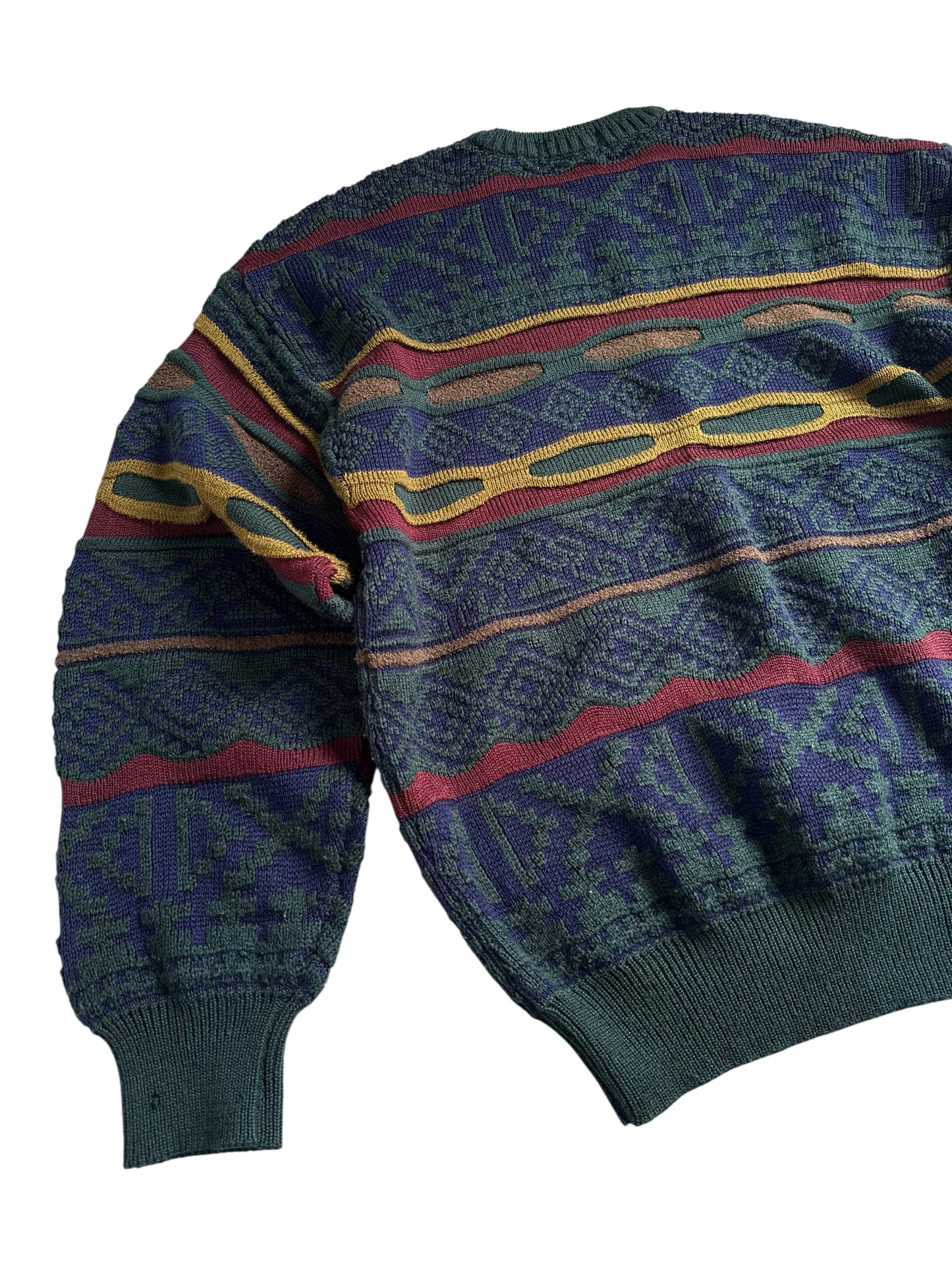 Vintage Royal House Japan Geometric Wool Blend Knit Sweater