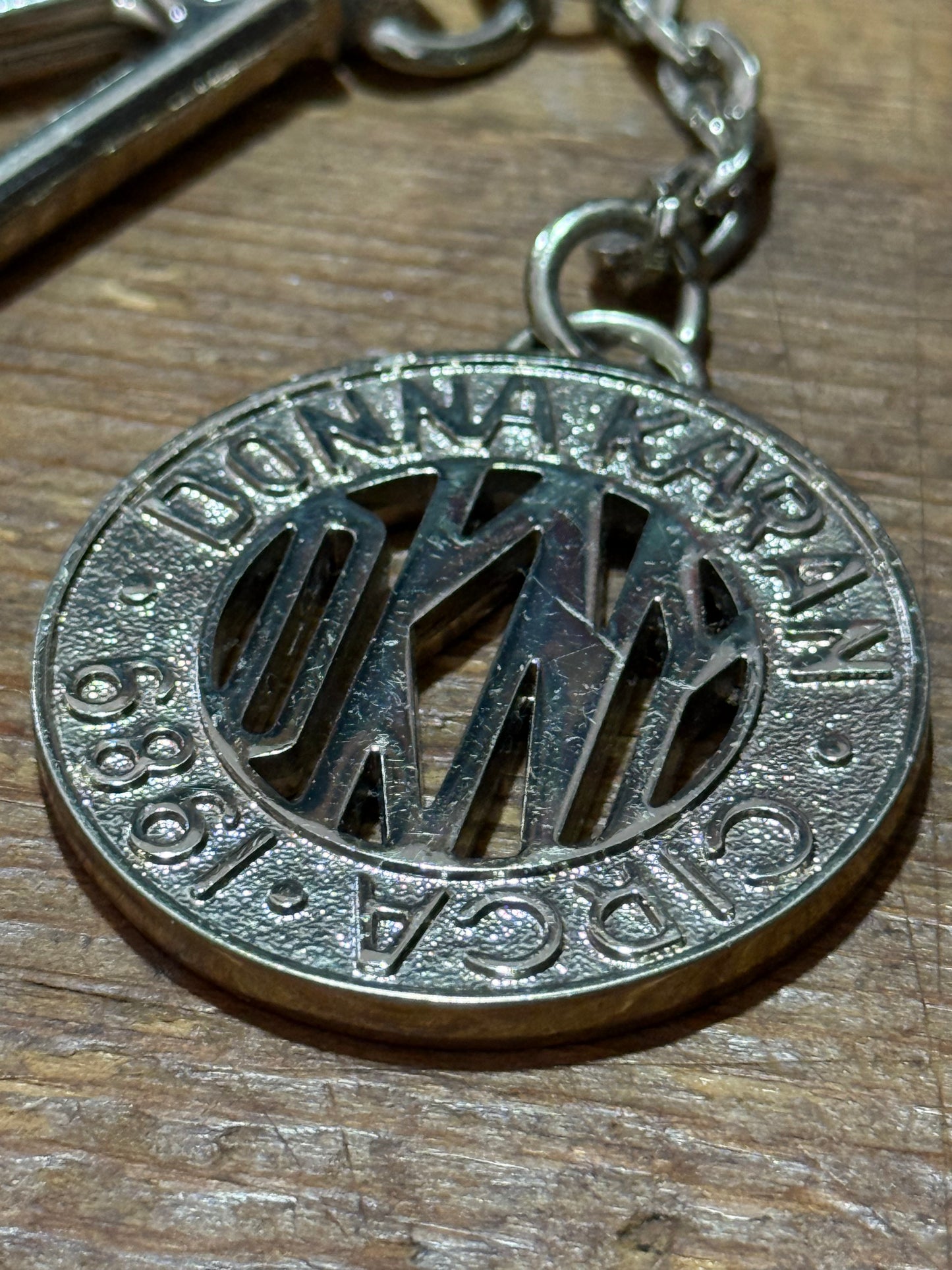 Vintage DKNY Donna Karan Logo Keychain