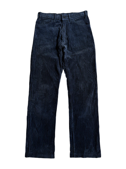 BEAMS Blue Stripe Corduroy Pants