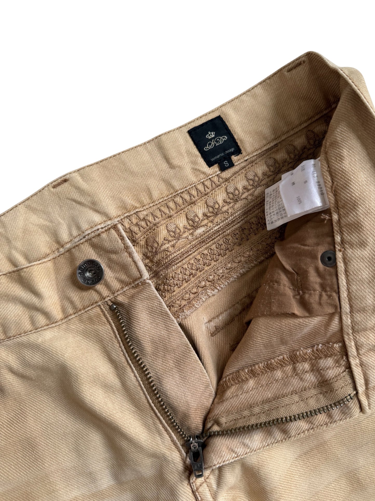 Semantic Design Embroidered Skull Denim Jeans Japanese Designer Pants
