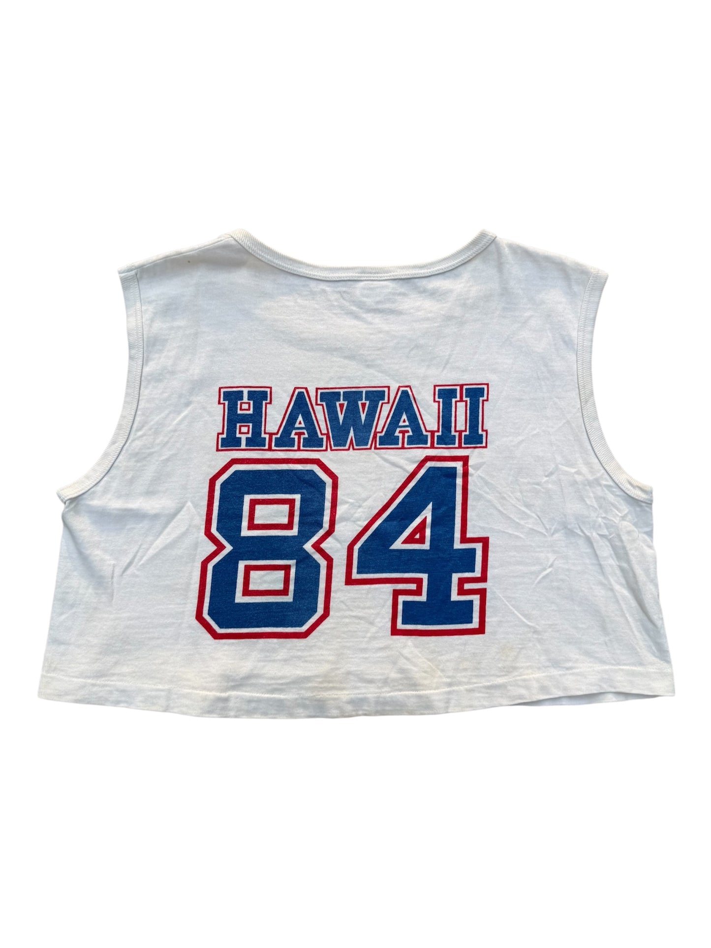 Vintage 1980s Hawaii 84 Crop Tank Top Crazy Shirts Hawaii