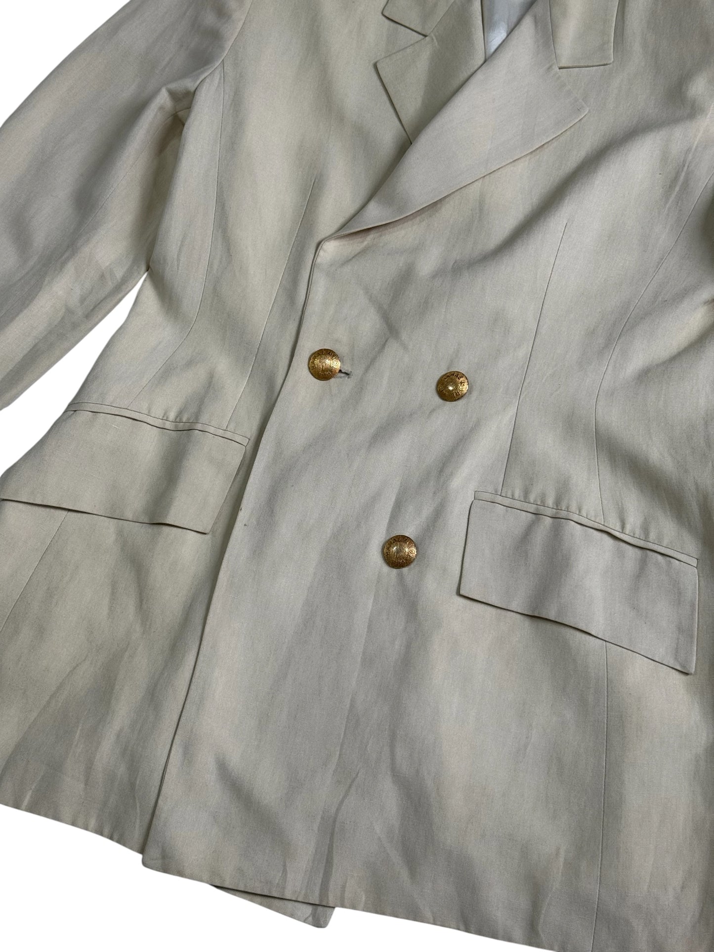 Vintage Hanae Mori Paris Cashmere & Week-End Double Breasted Blazer Jacket