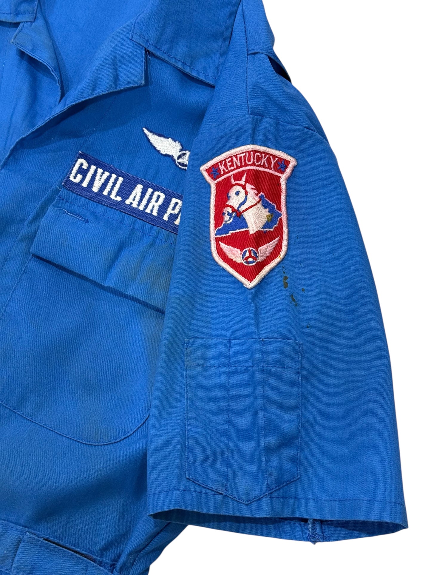 Vintage 1960s–70s Civil Air Patrol Blue Workwear Coverall Made in USA