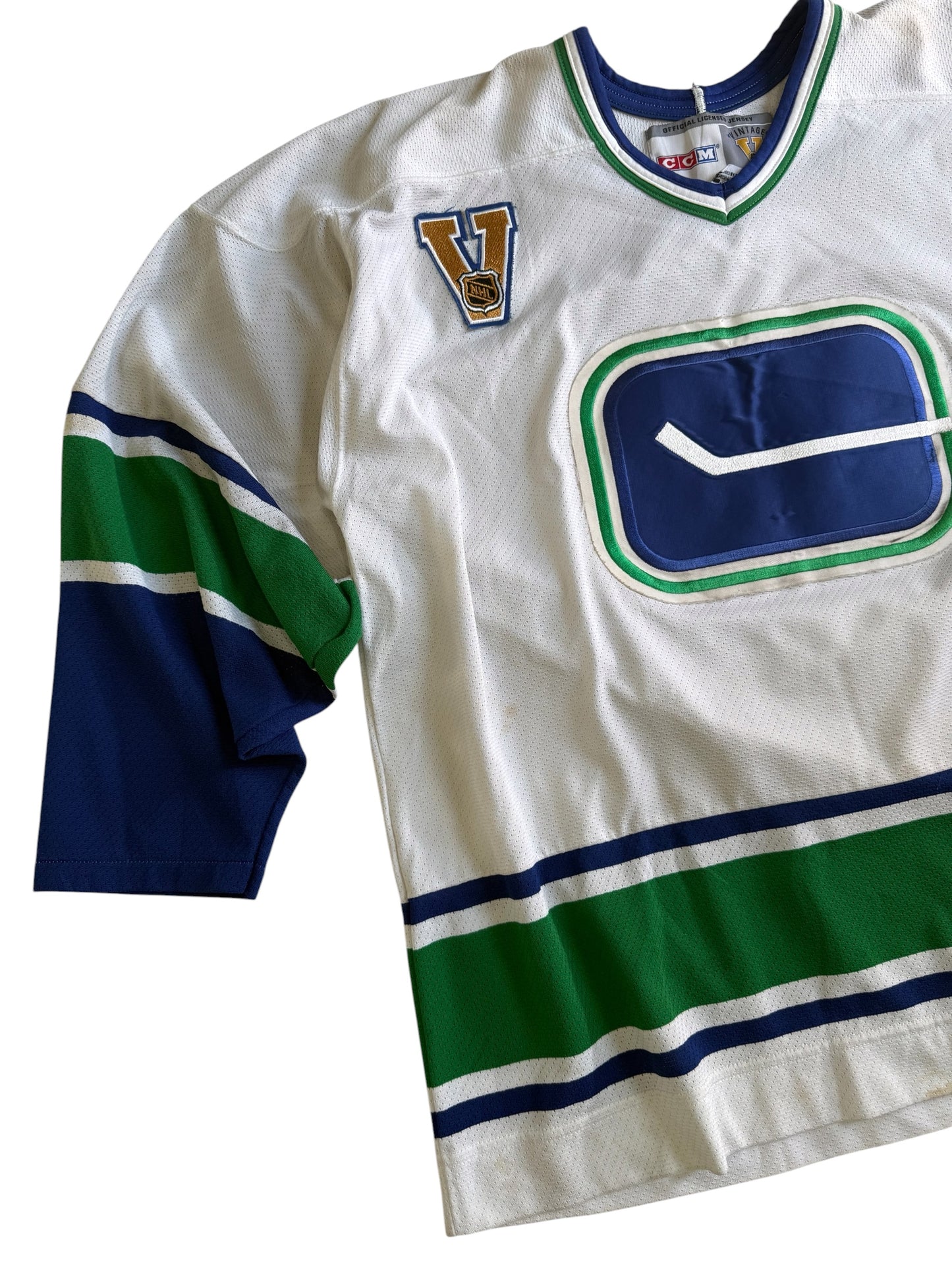 Vintage CCM Vancouver Canucks Hockey Jersey Made In Canada