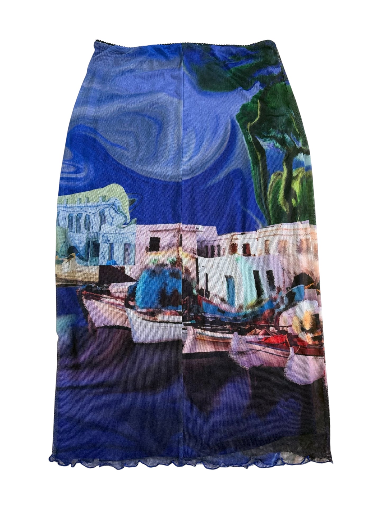Desigual Christian Lacroix Landscape Midi Mesh Skirt