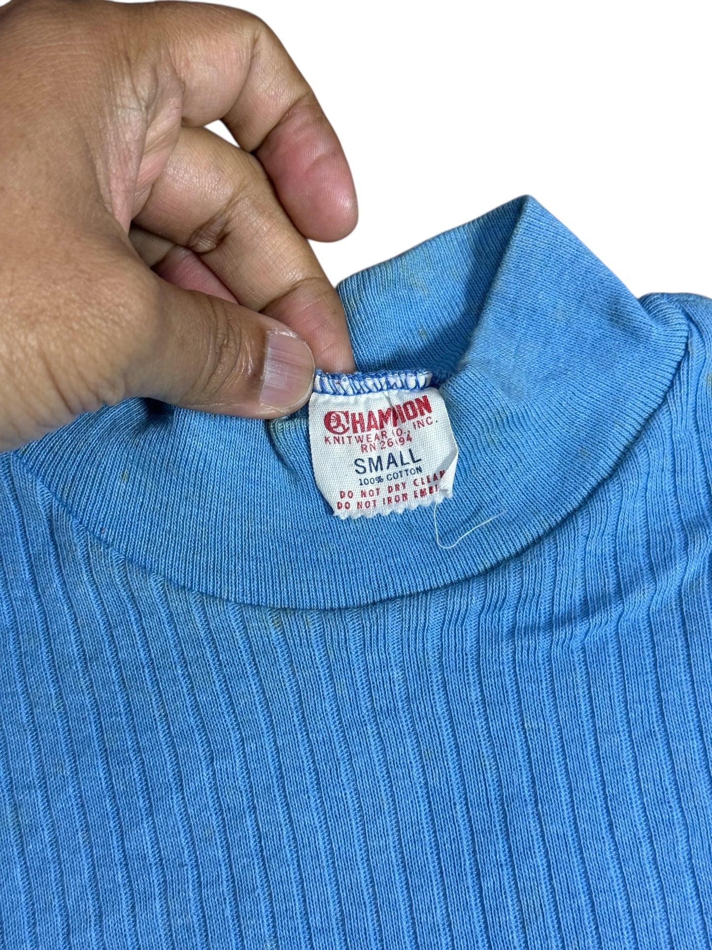 Vintage 1960s Champion Knitwear Chaminade Hawaii Ribbed Tshirt