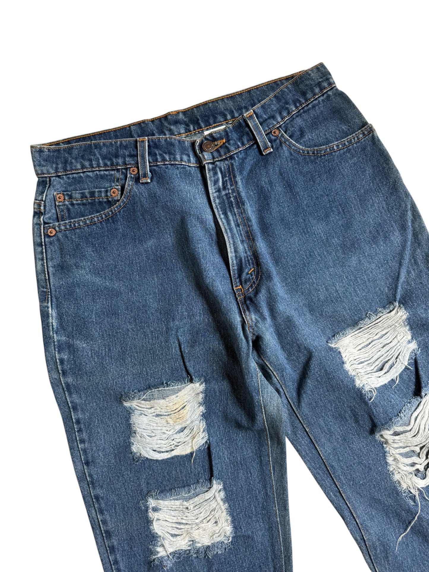 Vintage Levis 512 Made in USA Distressed Tapered Leg Jeans
