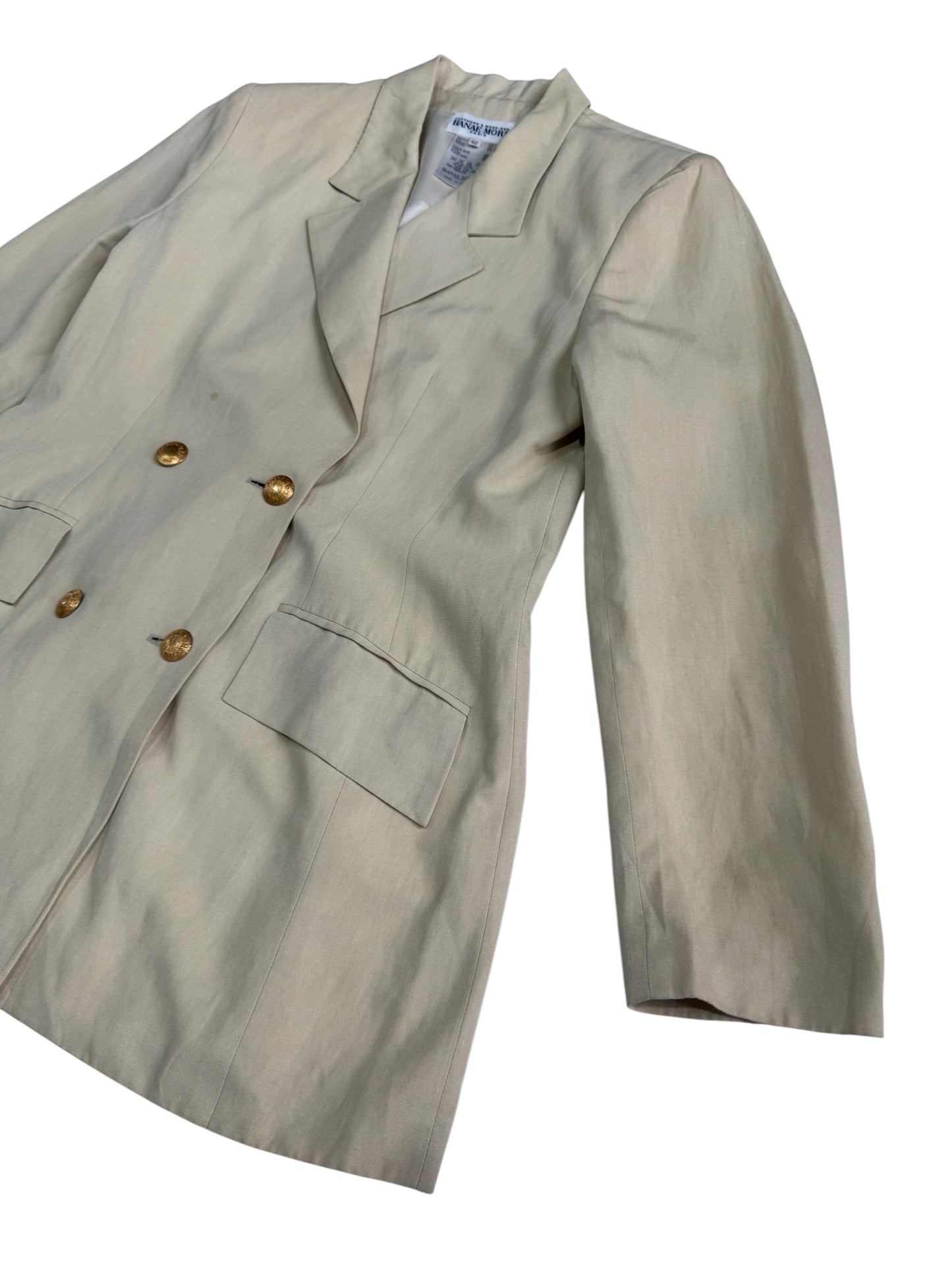 Vintage Hanae Mori Paris Cashmere & Week-End Double Breasted Blazer Jacket