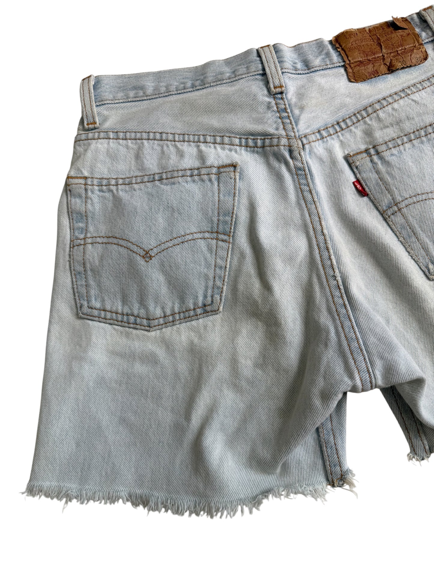 Vintage Levis 501 Cut Off Denim Jeans Made In Usa