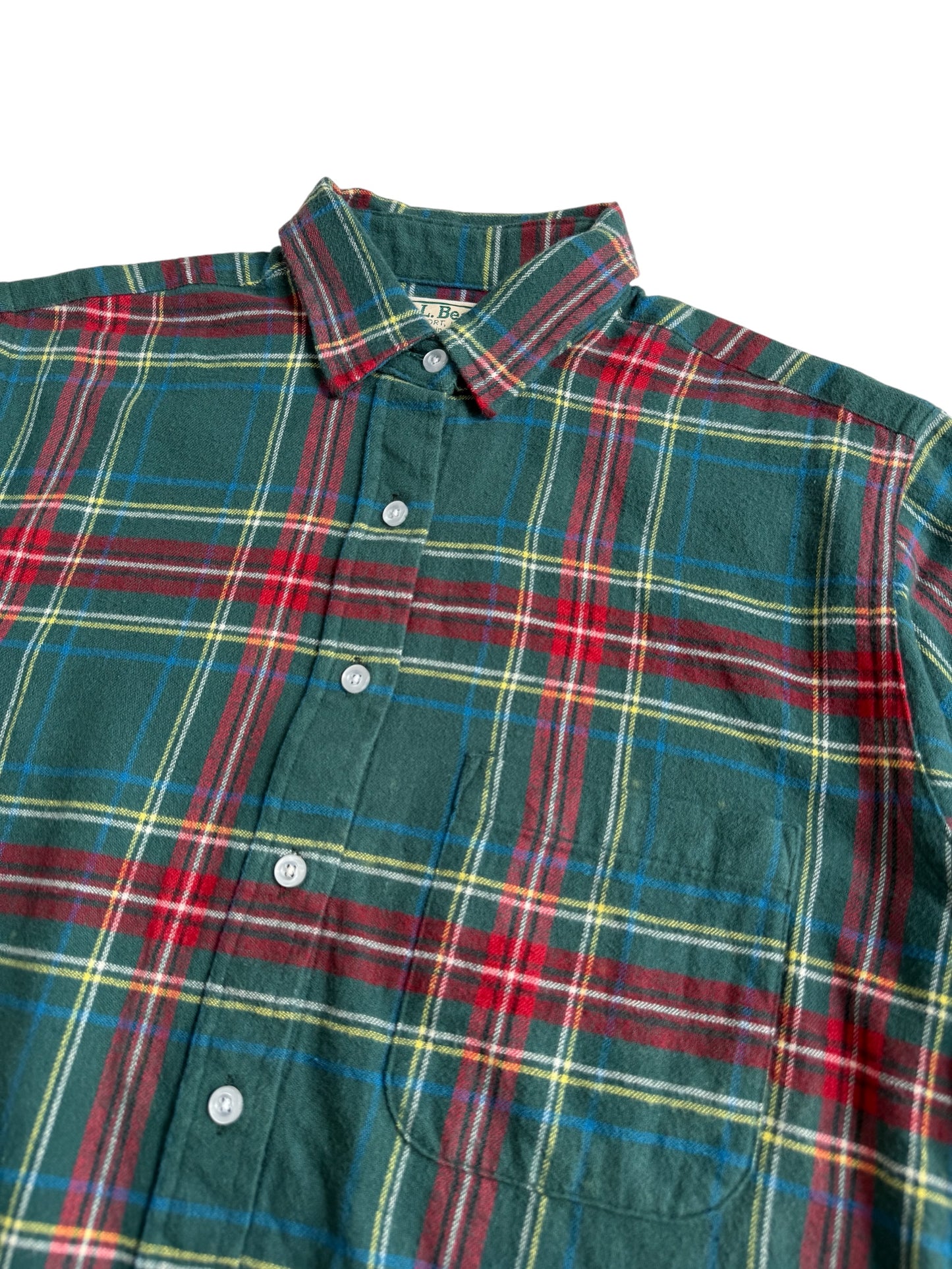 Vintage LL Bean Made in USA Plaid Flannel Shirt