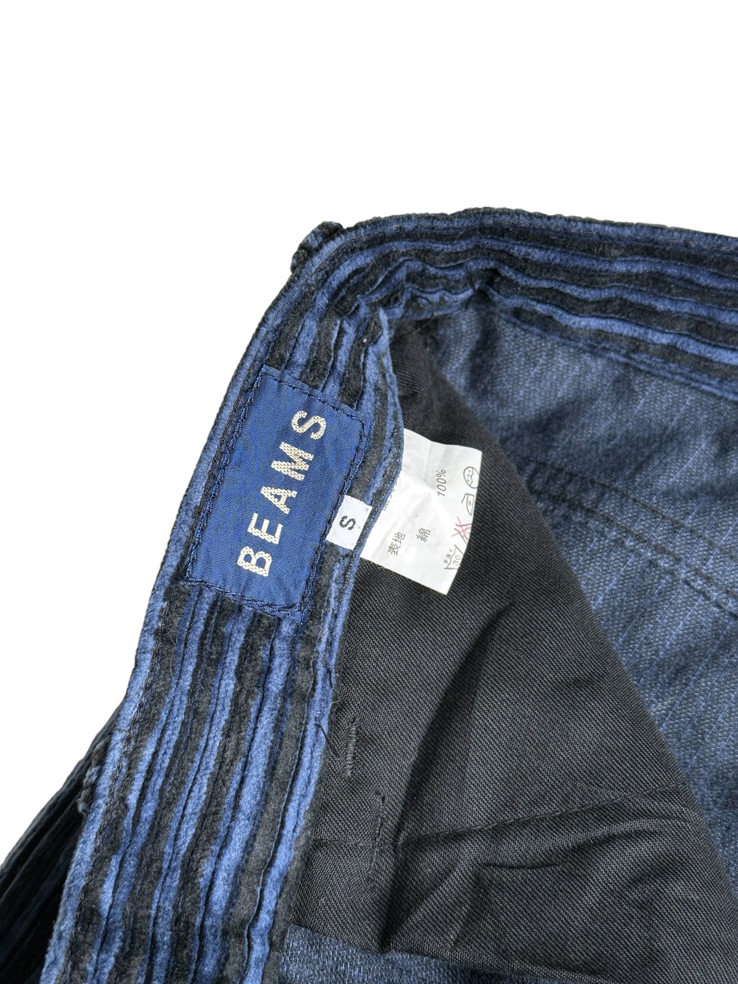 BEAMS Blue Stripe Corduroy Pants