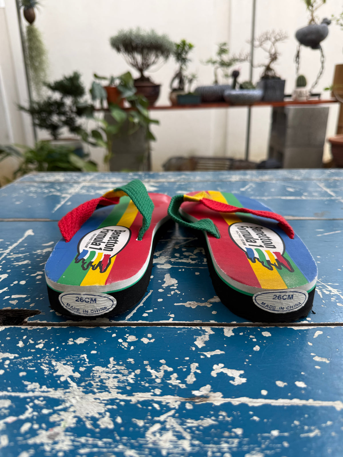 Benetton Formula 1 Racing Team Multicolor Flip Flops Sandals