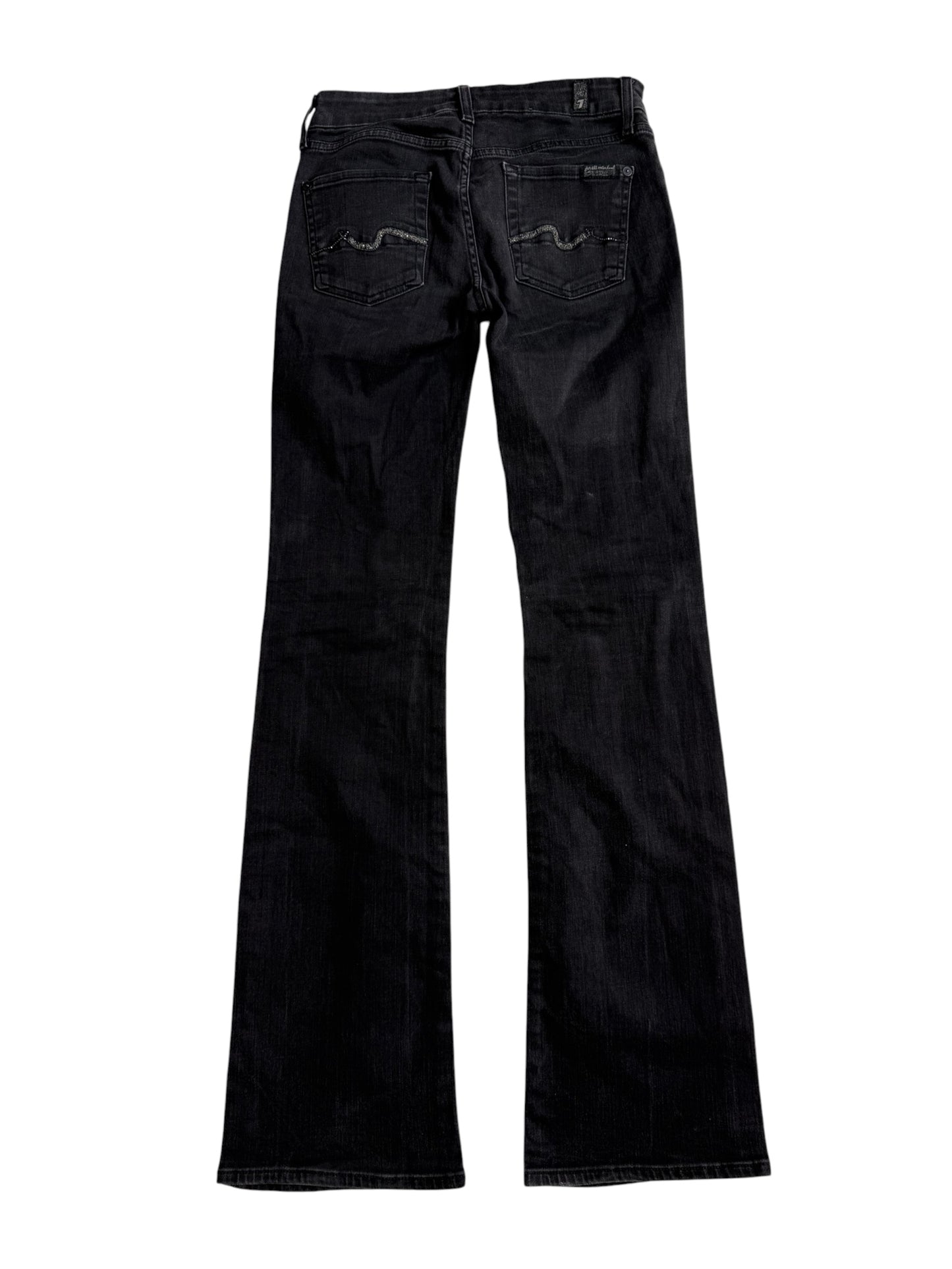 Vintage Y2K 7 For All Mankind Kimmie Bootcut Black Wash Jeans Made in Italy