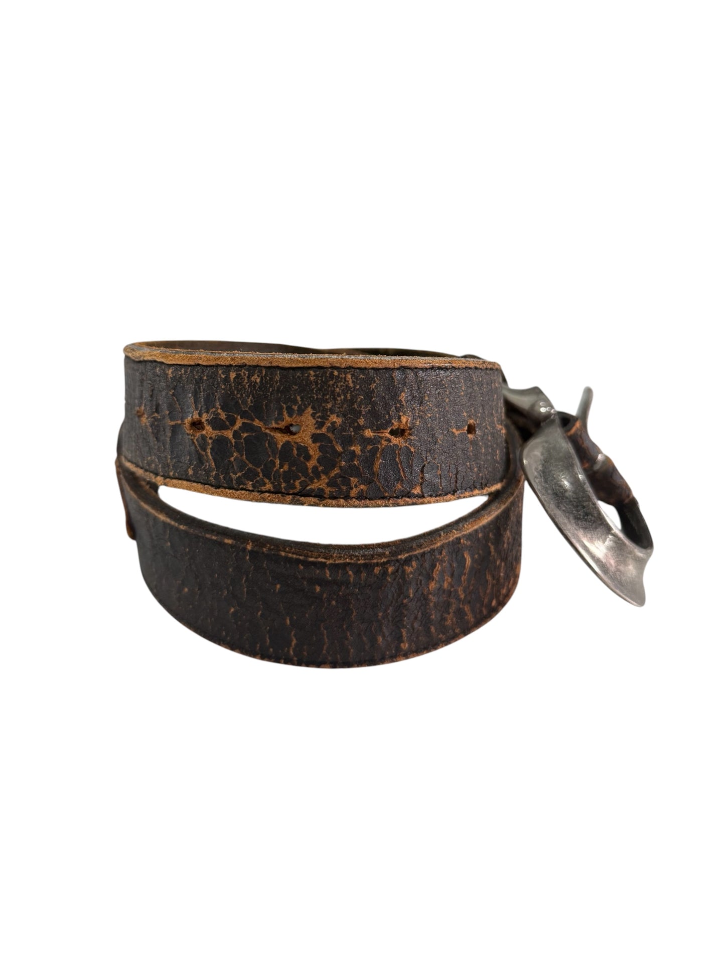 Vintage Morgan Homme Distressed Leather Belt