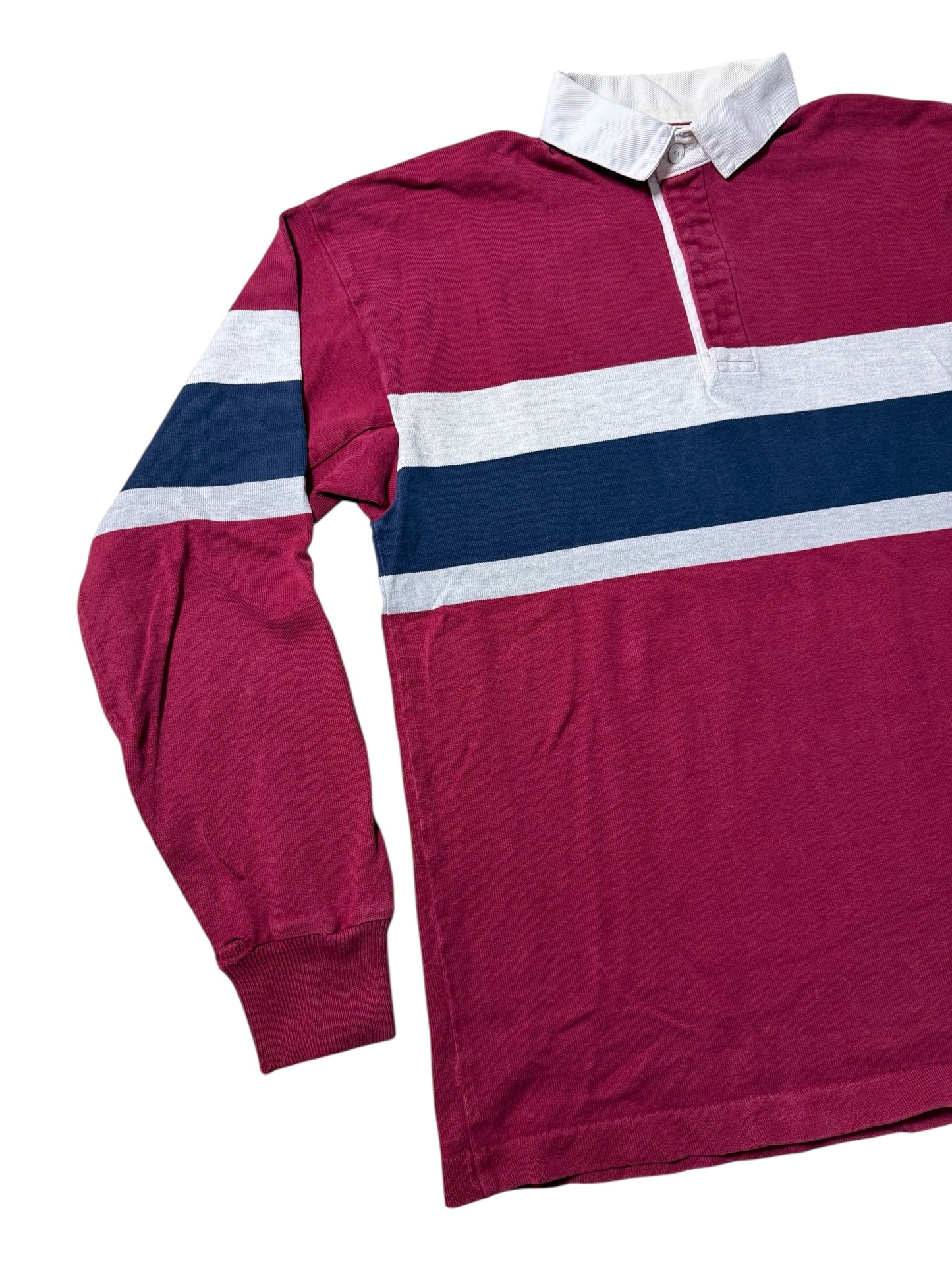Vintage LL Bean USA Rugby Shirt Long Sleeve Stripe Made in USA