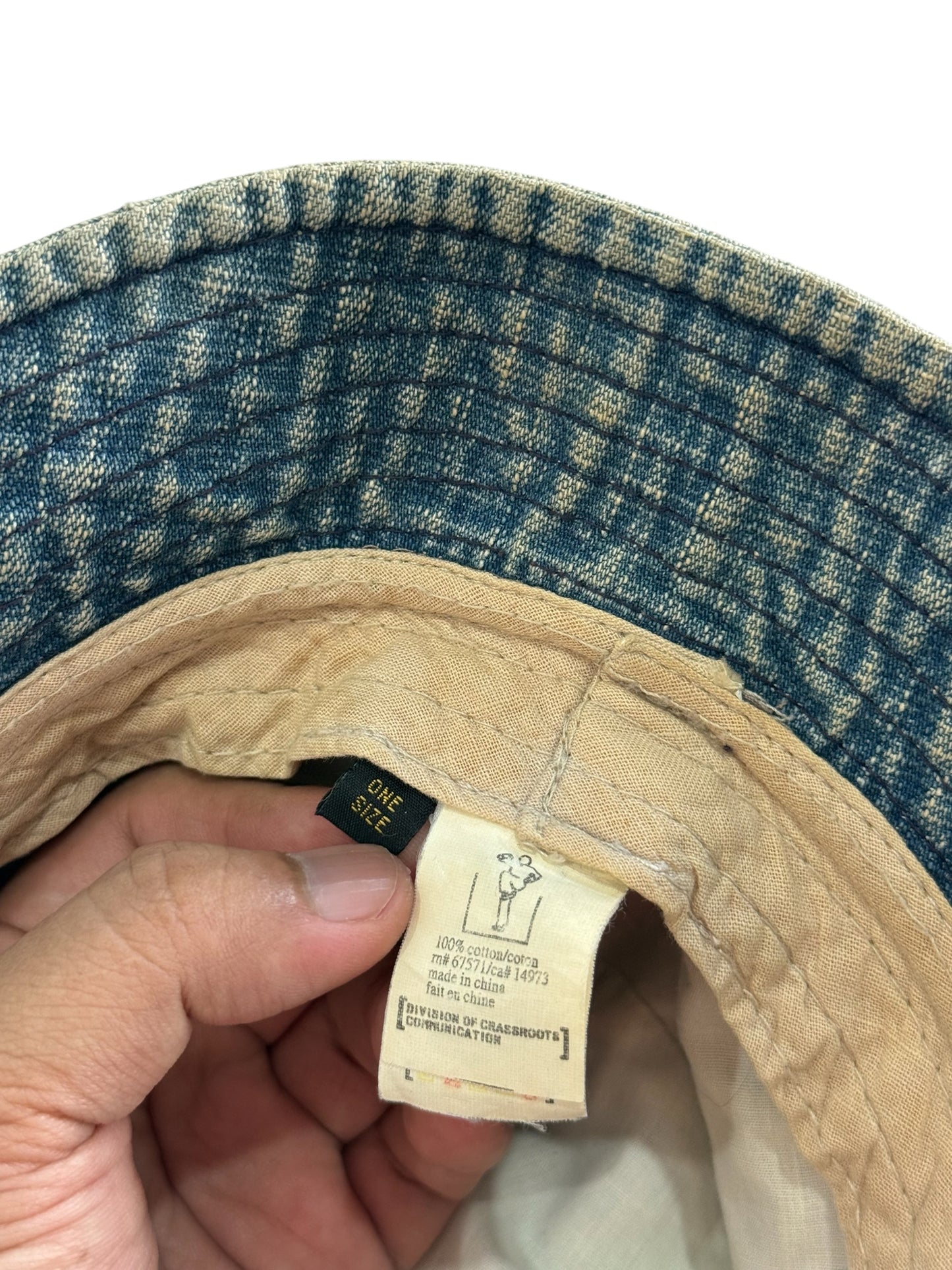 Vintage 2000s PNB Nation Denim Bucket Hat Manual Tactics