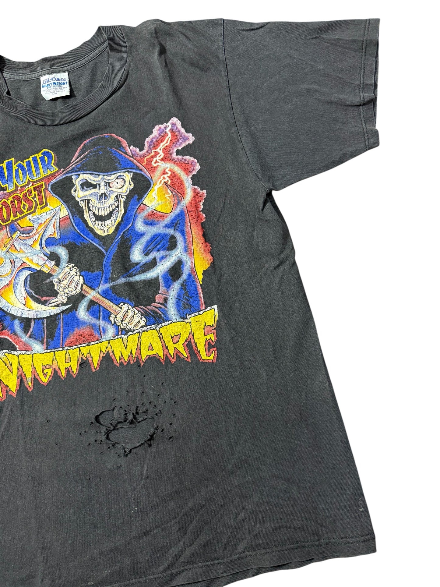 Vintage “I’m Your Worst Nightmare” Grim Reaper Graphic T-Shirt