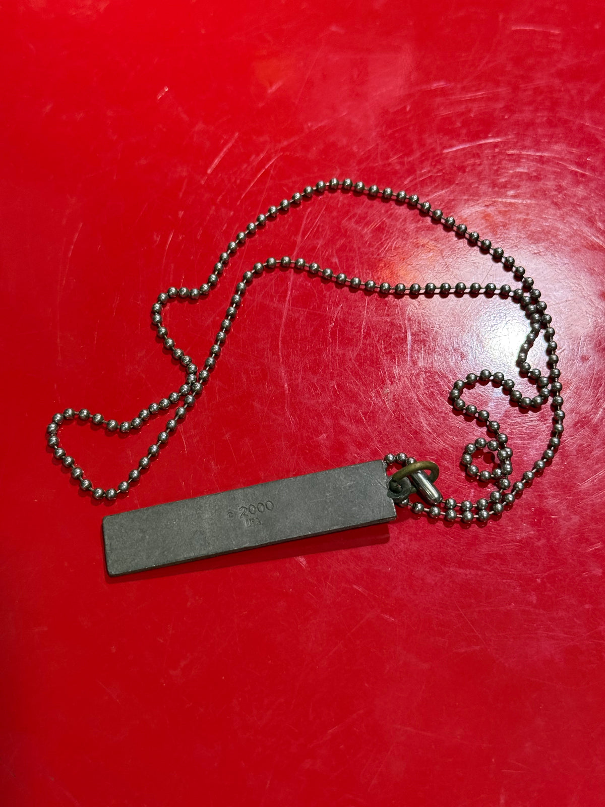 Vintage 2000s Megadeth Logo Metal Pendant Necklace Ball Chain